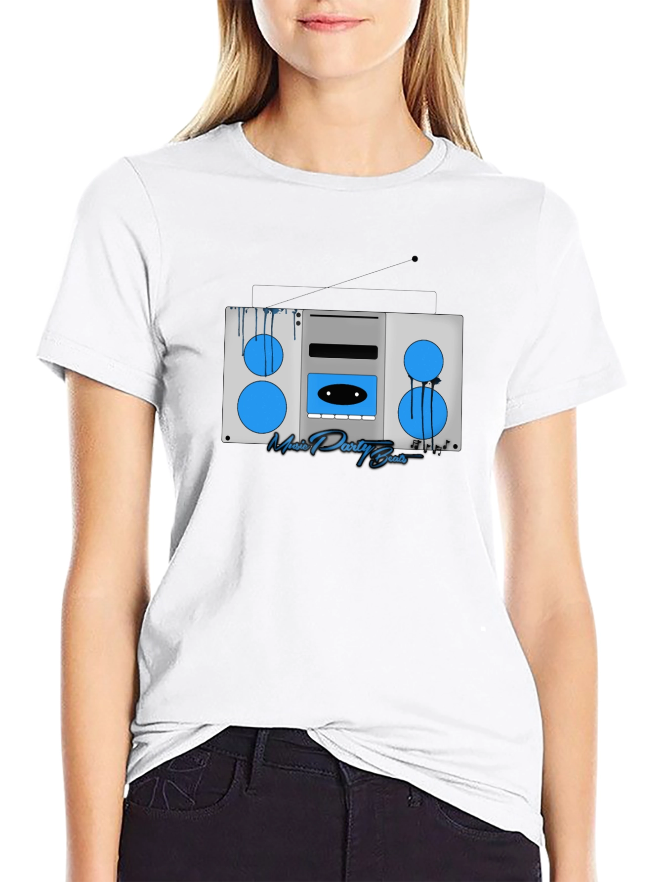 Retro Boombox Music T-Shirt