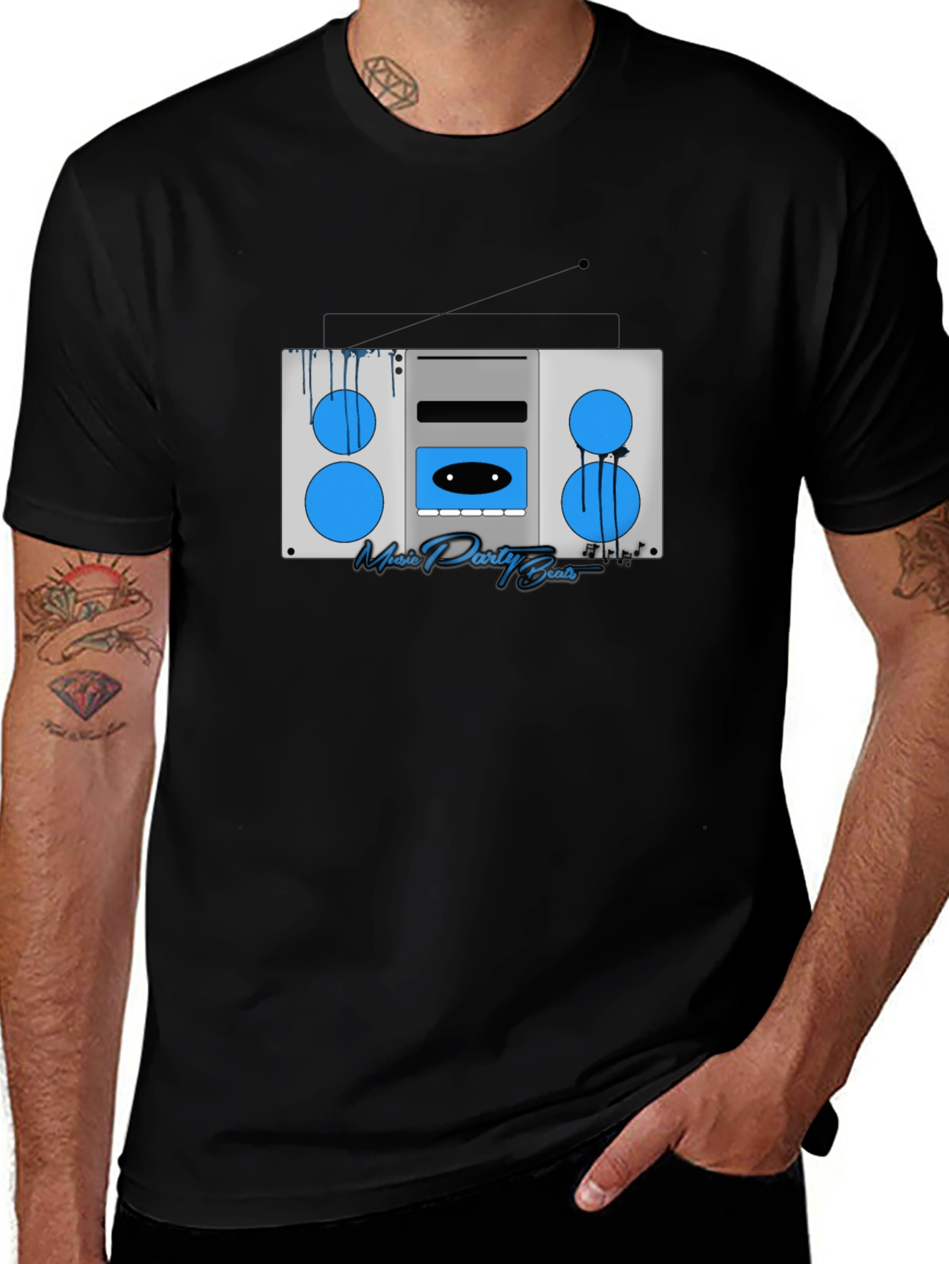 Retro Boombox Music T-Shirt