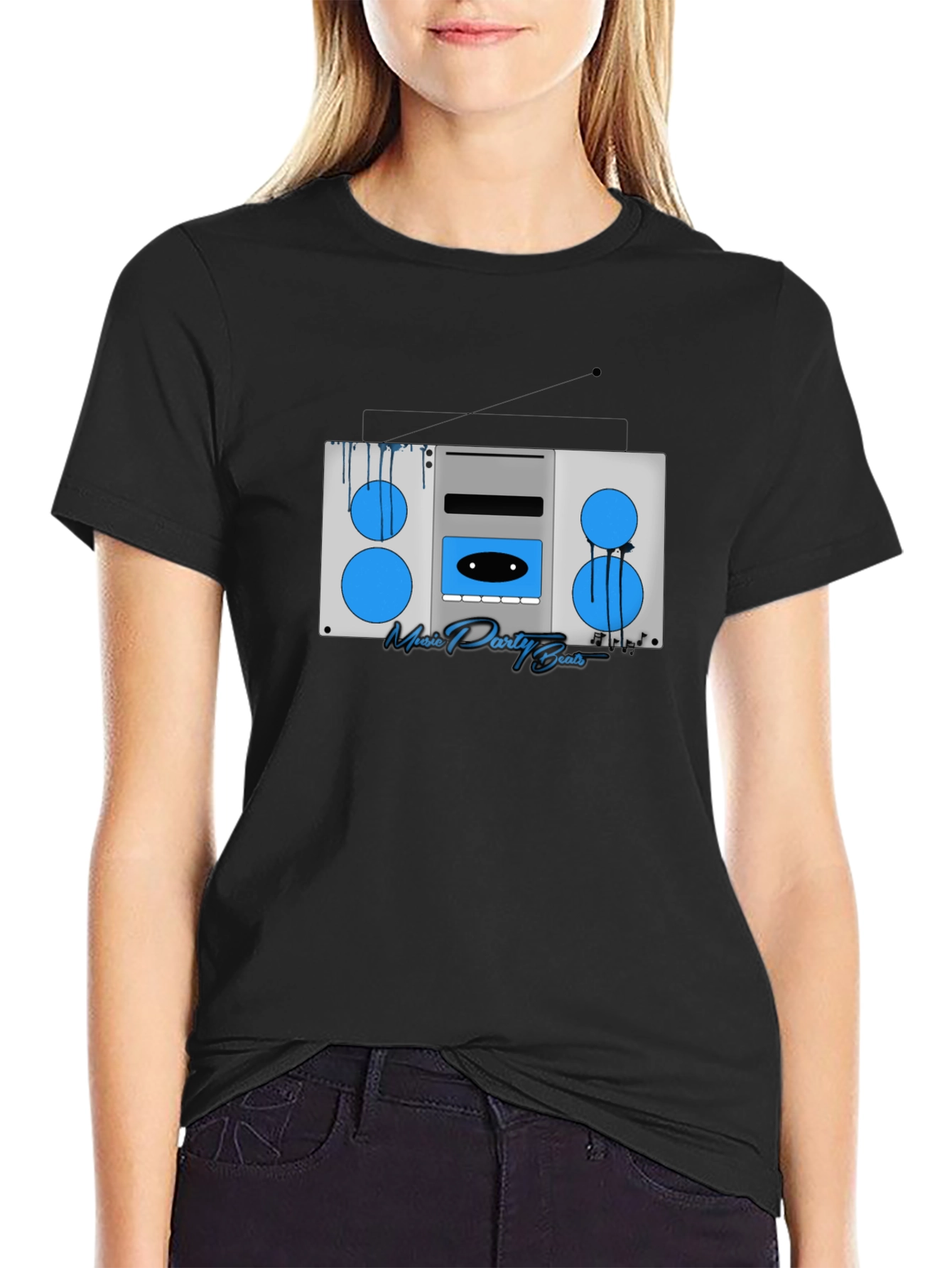 Retro Boombox Music T-Shirt