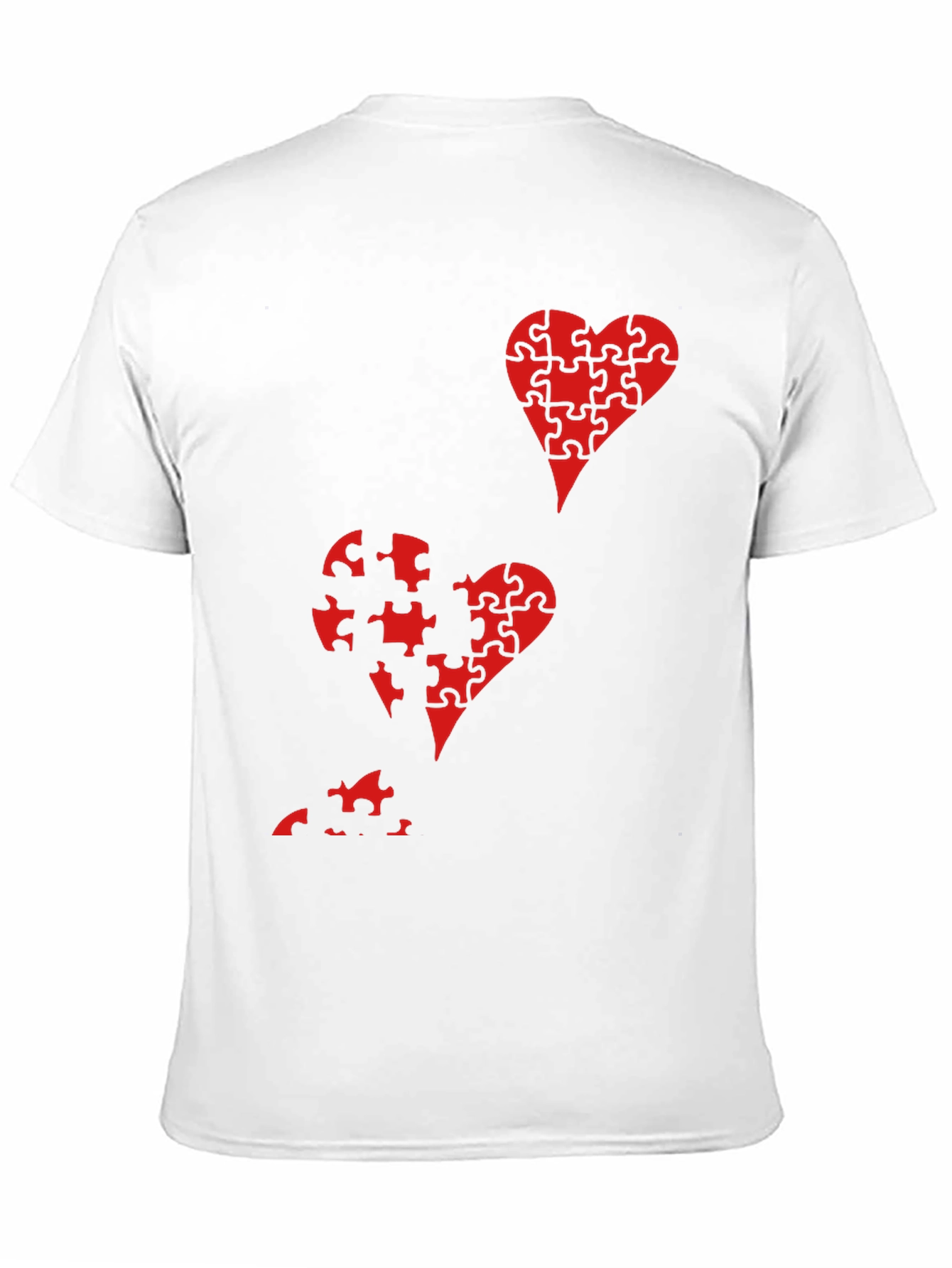Puzzle Piece Heart Graphic Tee - Black