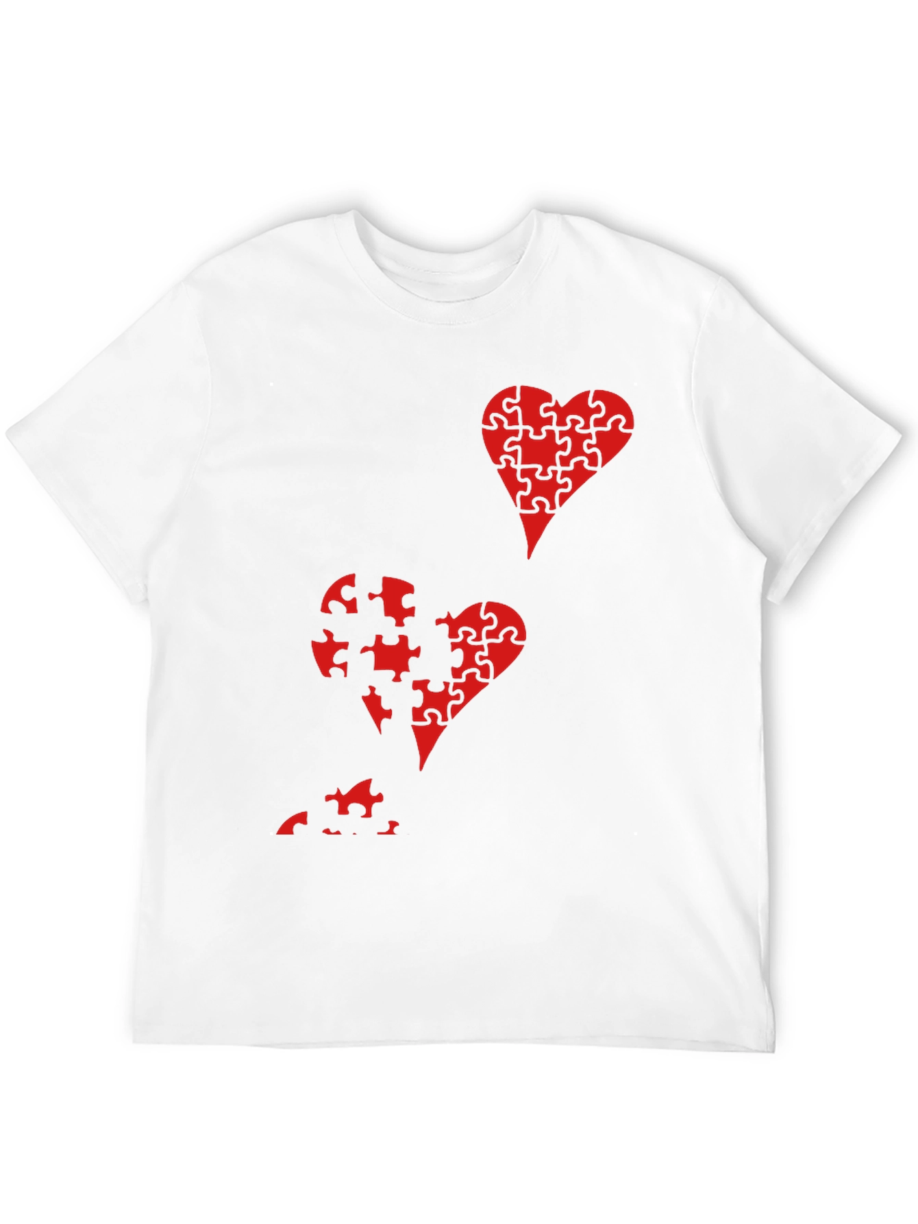 Puzzle Piece Heart Graphic Tee - Black