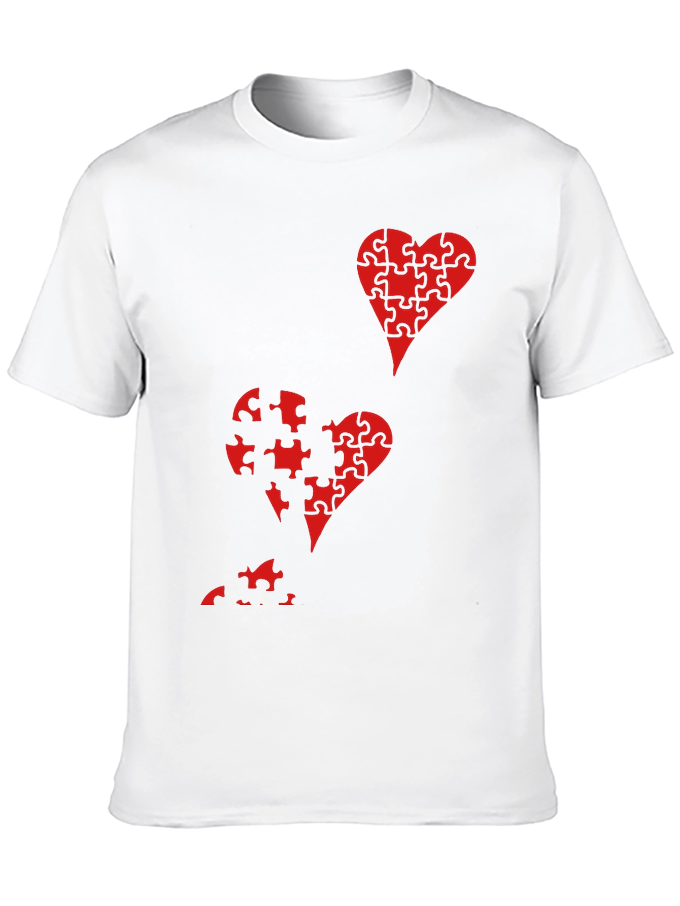 Puzzle Piece Heart Graphic Tee - Black