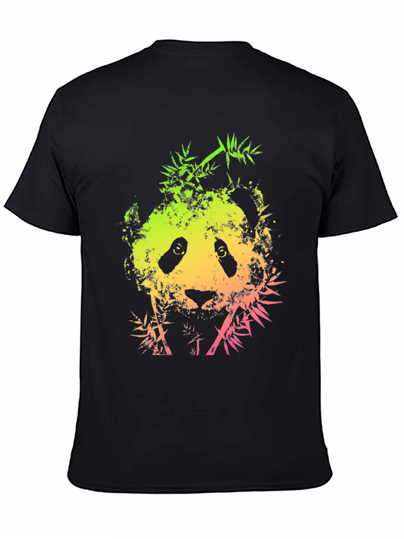 Cool Panda Bamboo Graphic Black T-Shirt