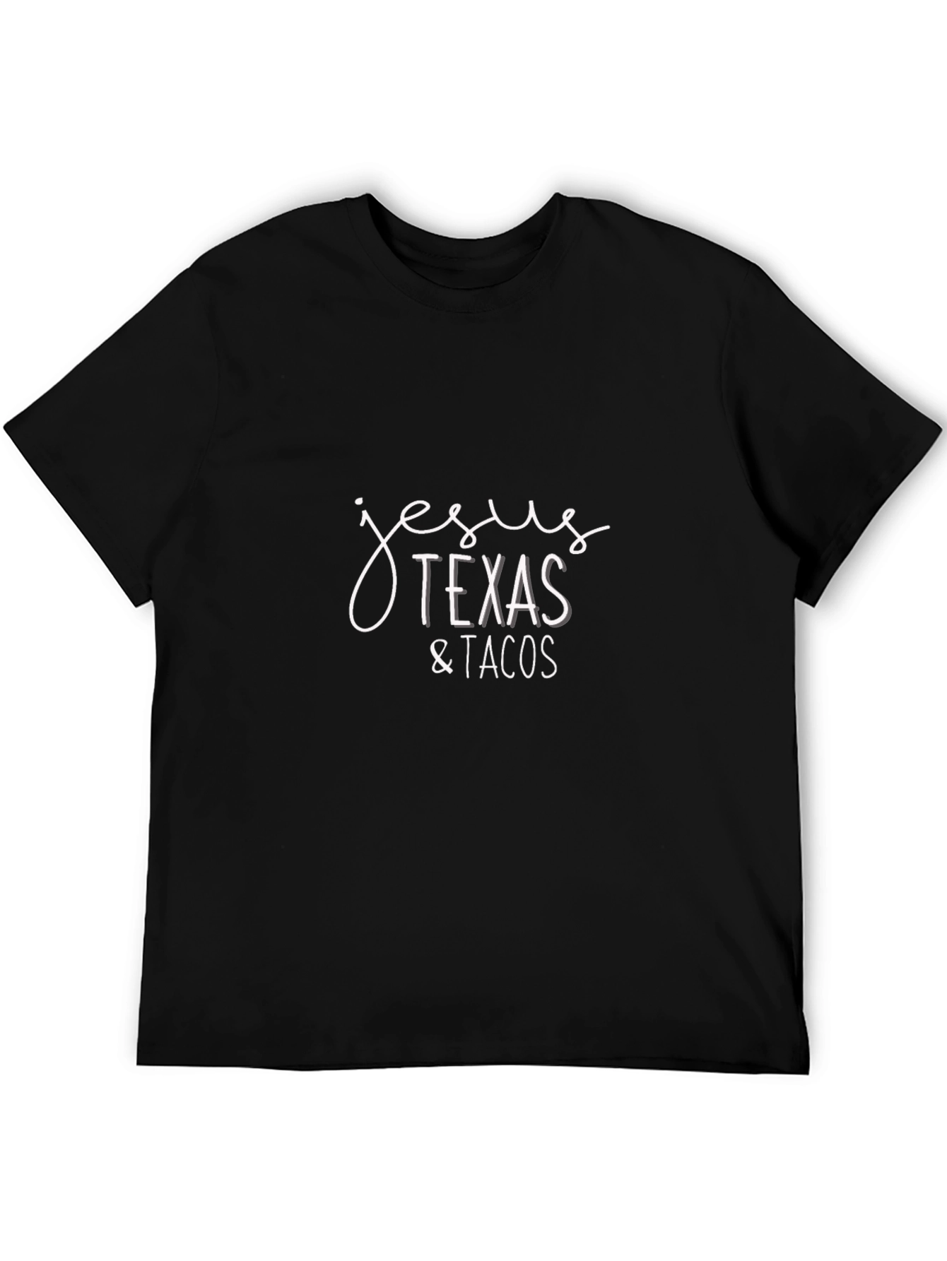 Jesus Texas and Tacos Black T-Shirt