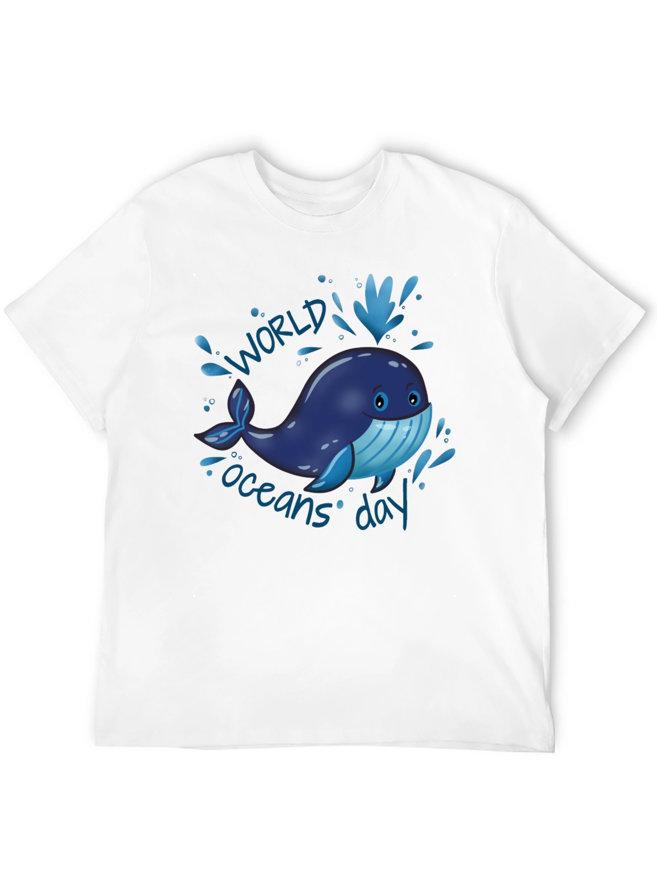 World Oceans Day Cartoon Whale T-Shirt