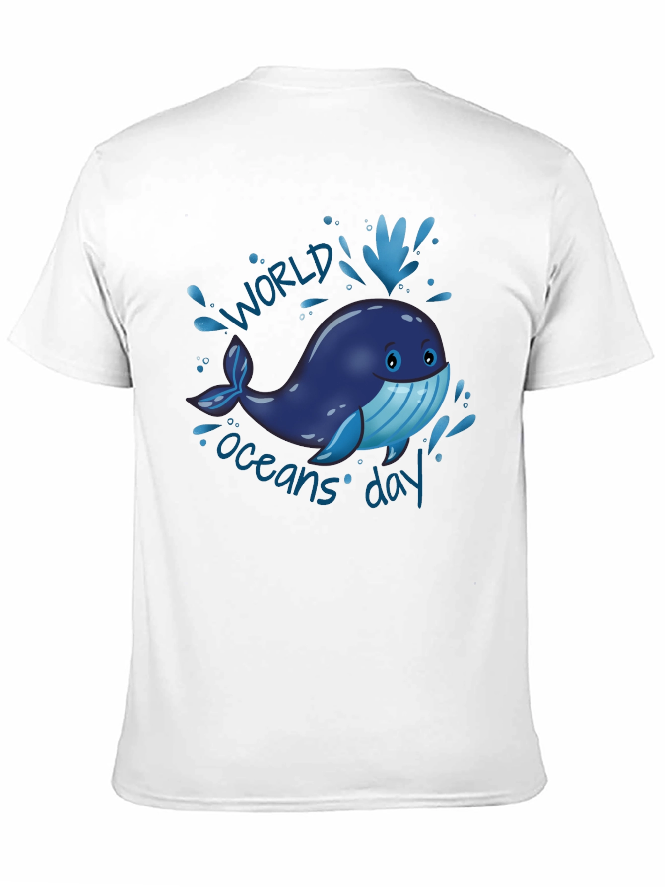 World Oceans Day Cartoon Whale T-Shirt
