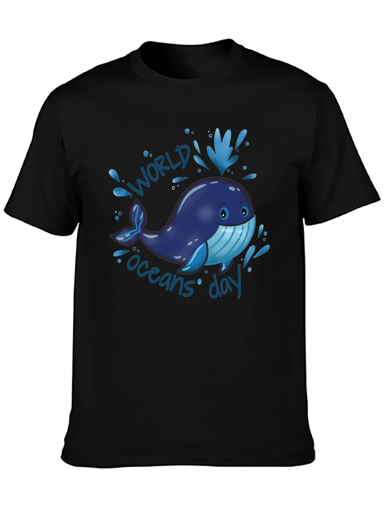 World Oceans Day Cartoon Whale T-Shirt