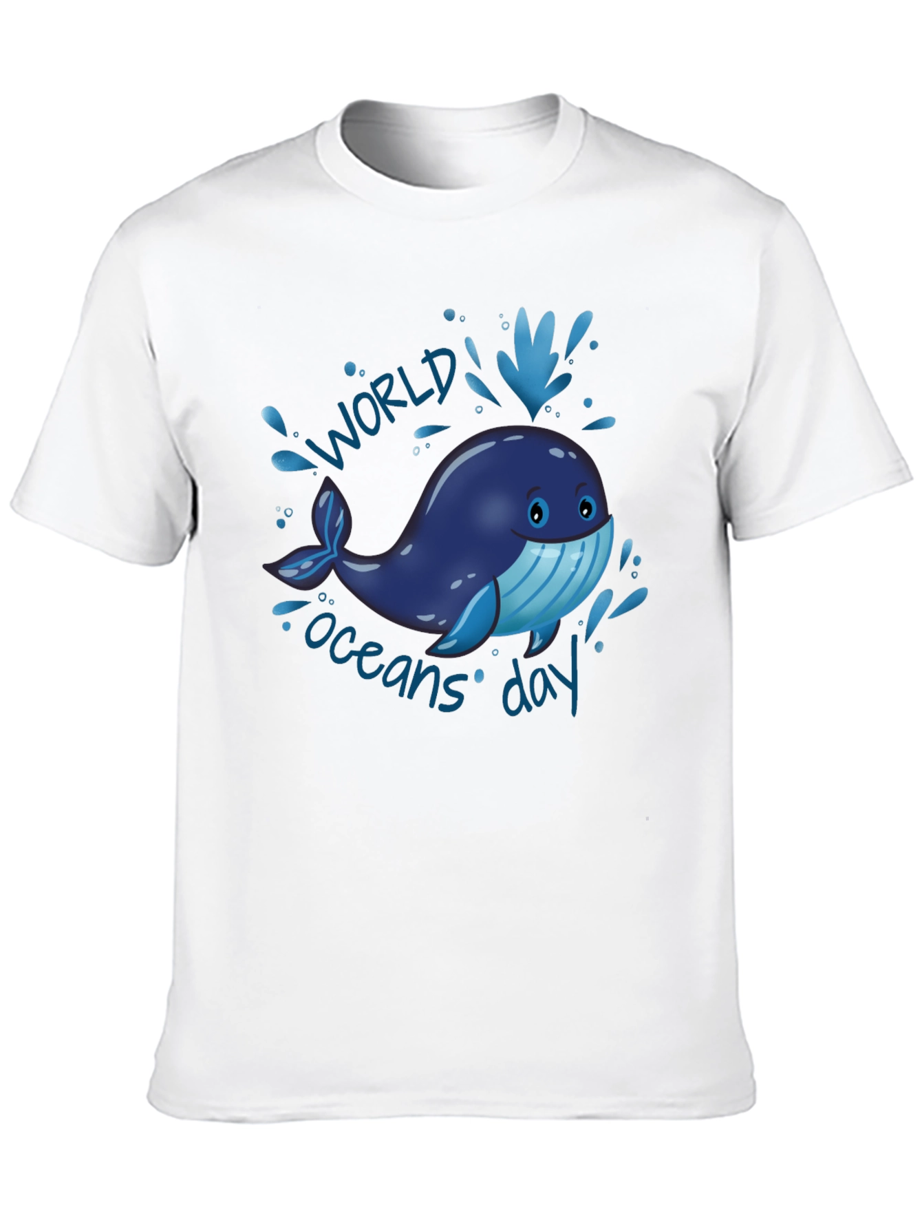 World Oceans Day Cartoon Whale T-Shirt