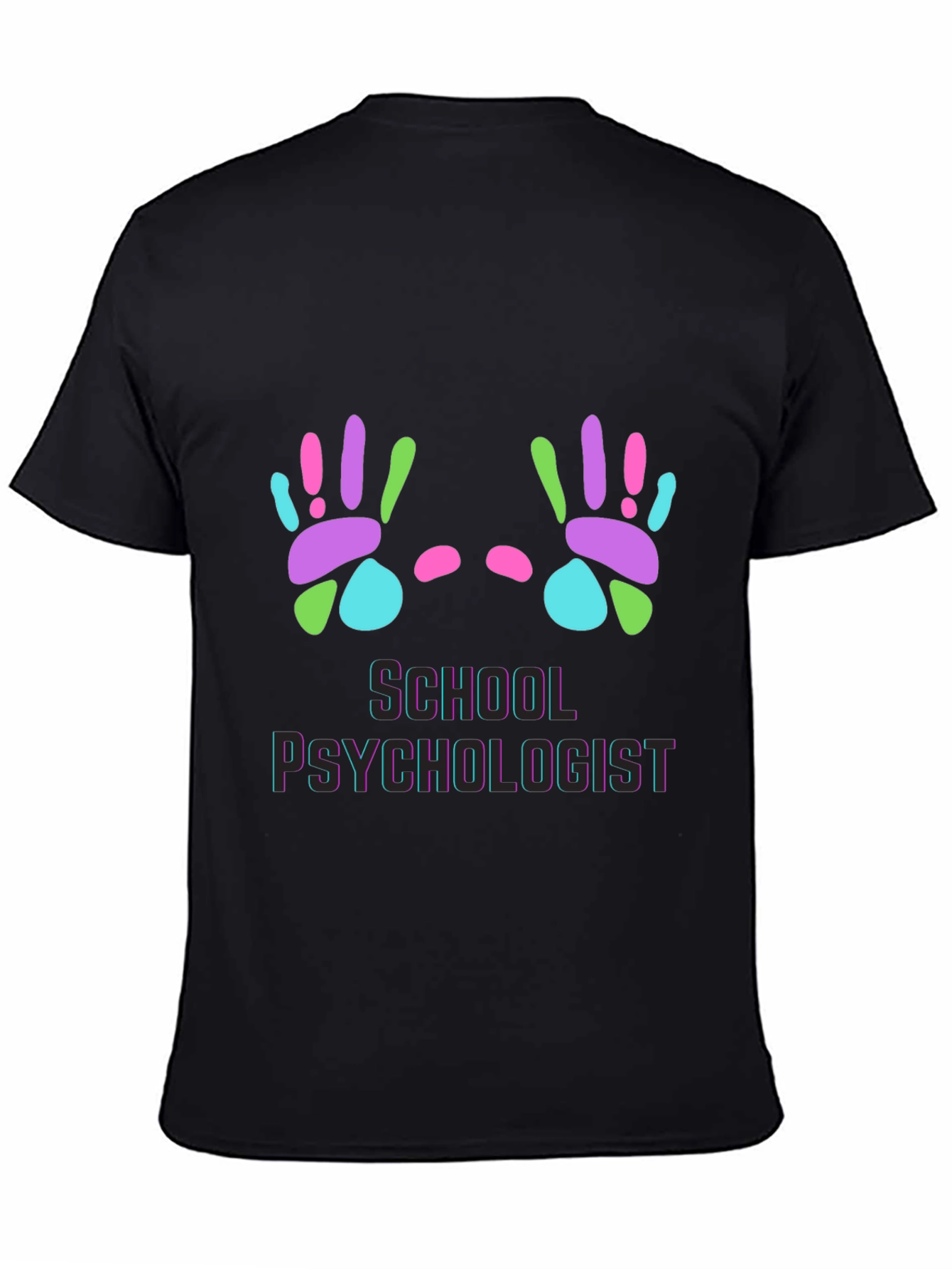 School Psychologist Handprint Graphic T-Shirt