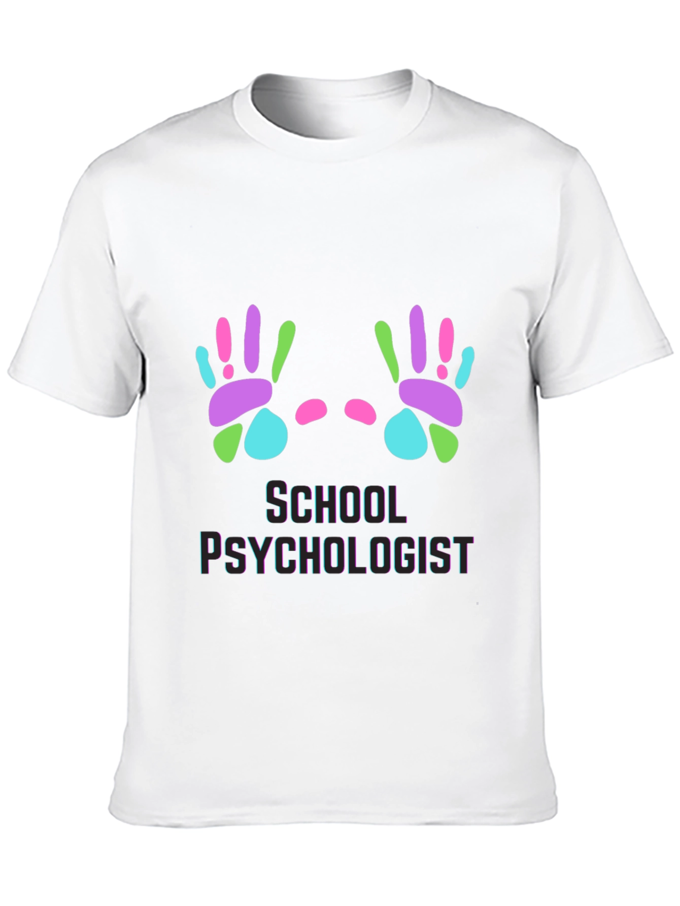 School Psychologist Handprint Graphic T-Shirt