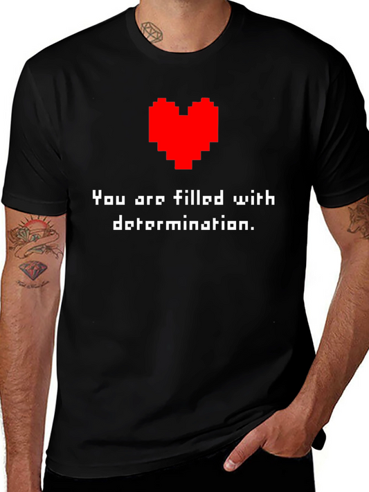 Determination T-Shirt - Pixel Heart Design