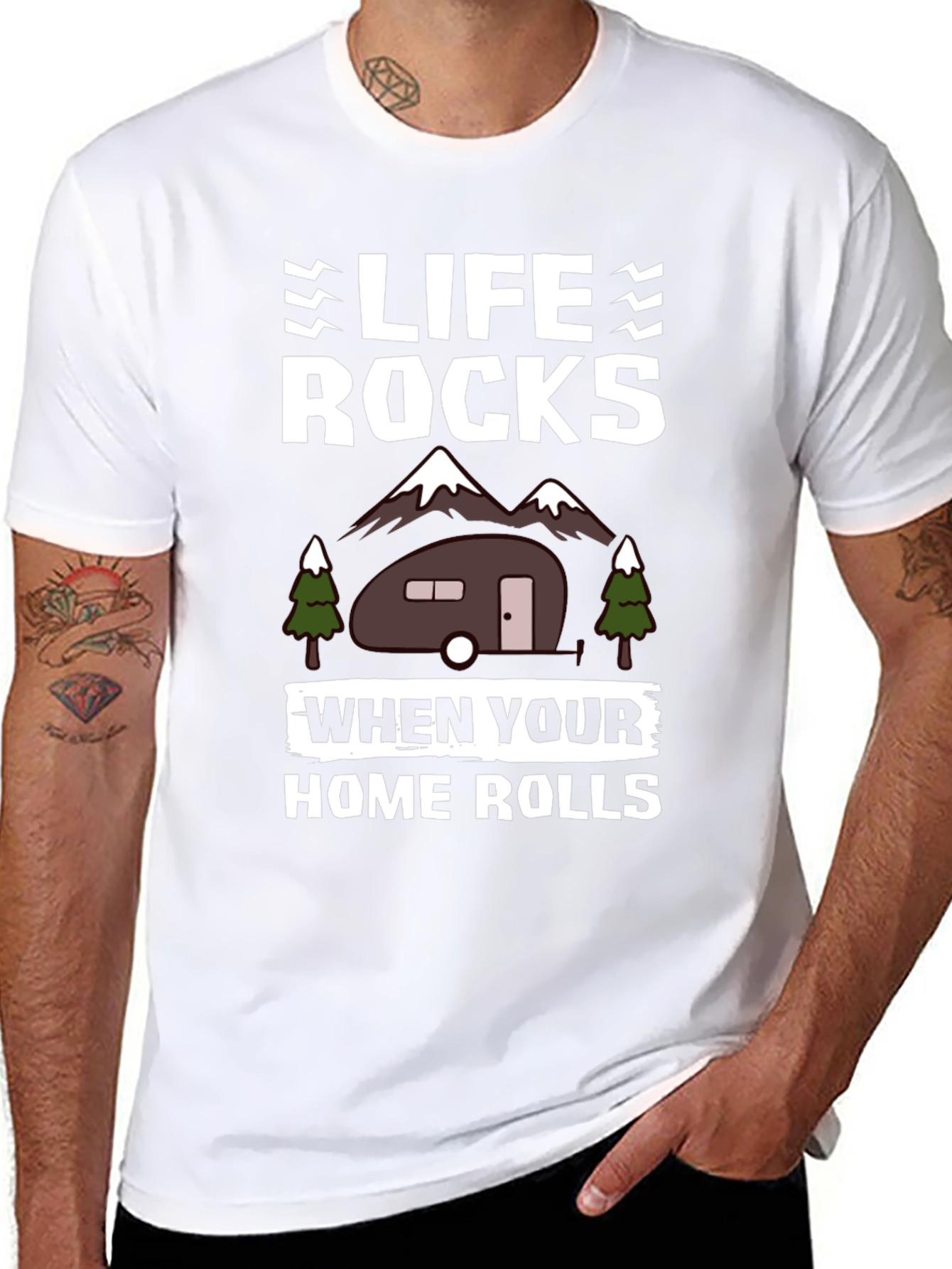 Life Rocks When Your Home Rolls Camping T-Shirt