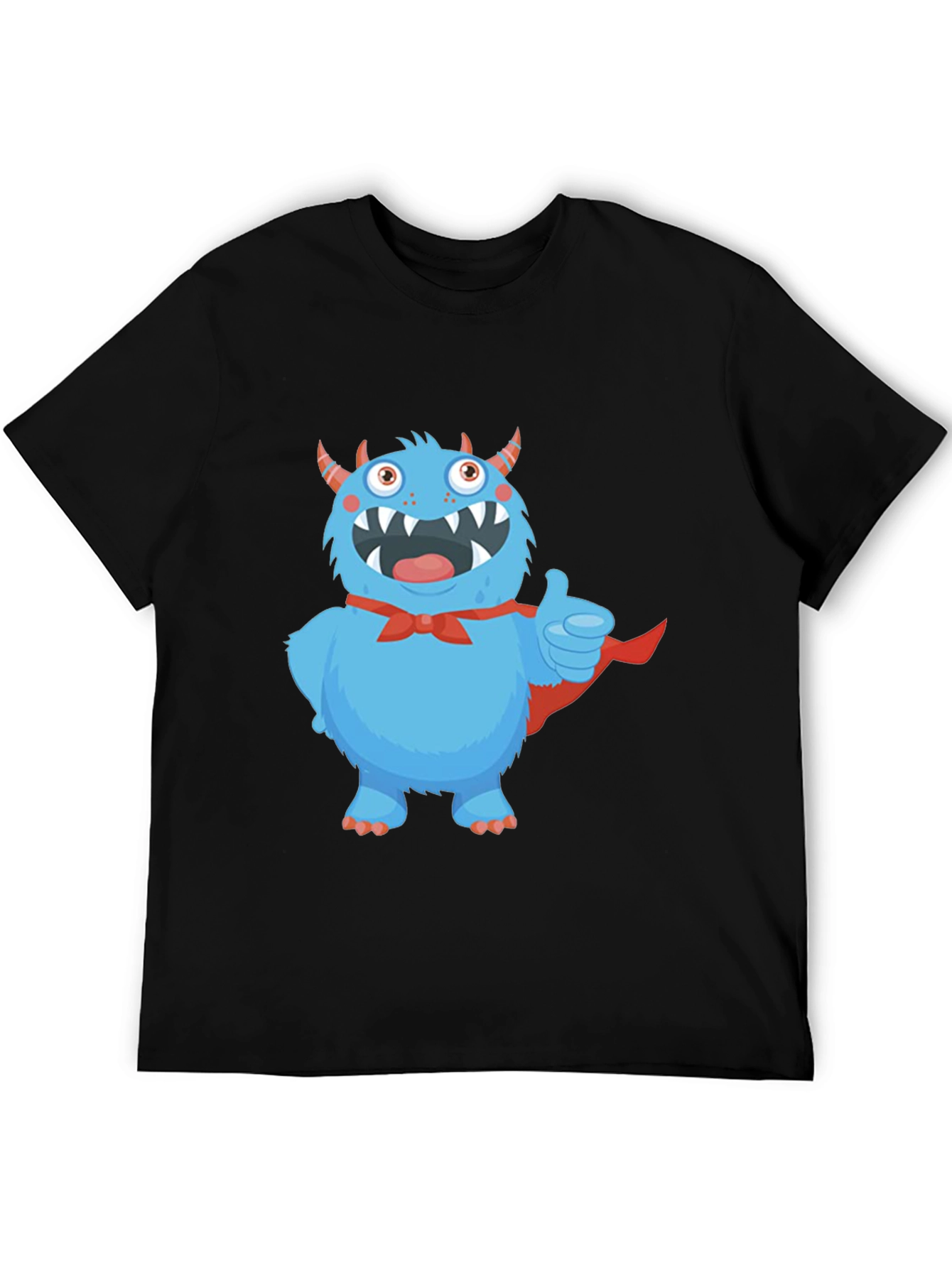 Monster Graphic T-Shirt - Black Cotton Tee