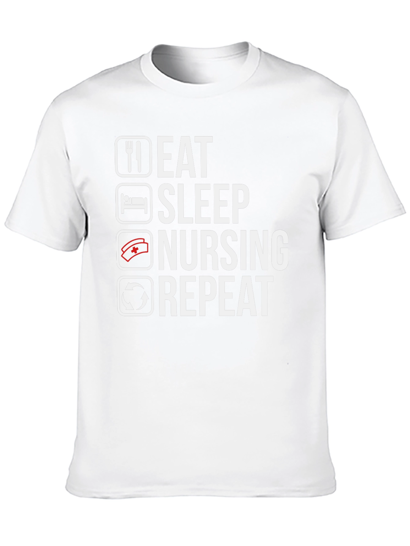 Eat Sleep Nursing Repeat Black T-Shirt