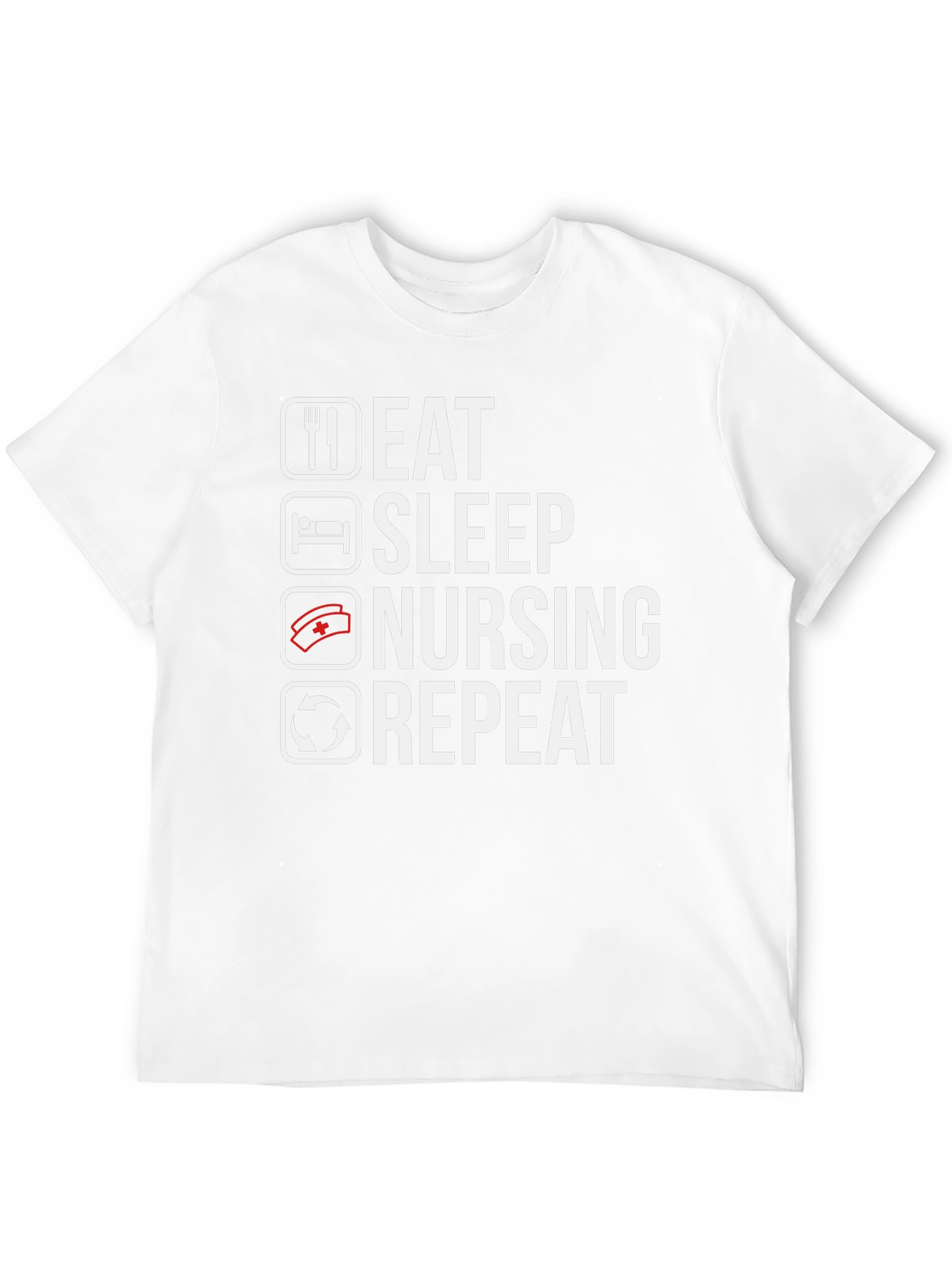 Eat Sleep Nursing Repeat Black T-Shirt