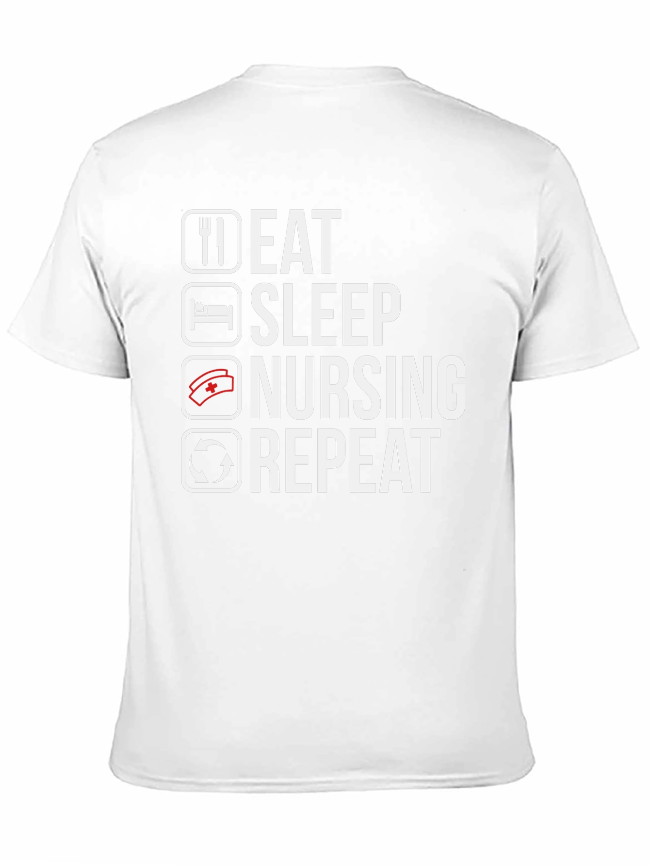 Eat Sleep Nursing Repeat Black T-Shirt