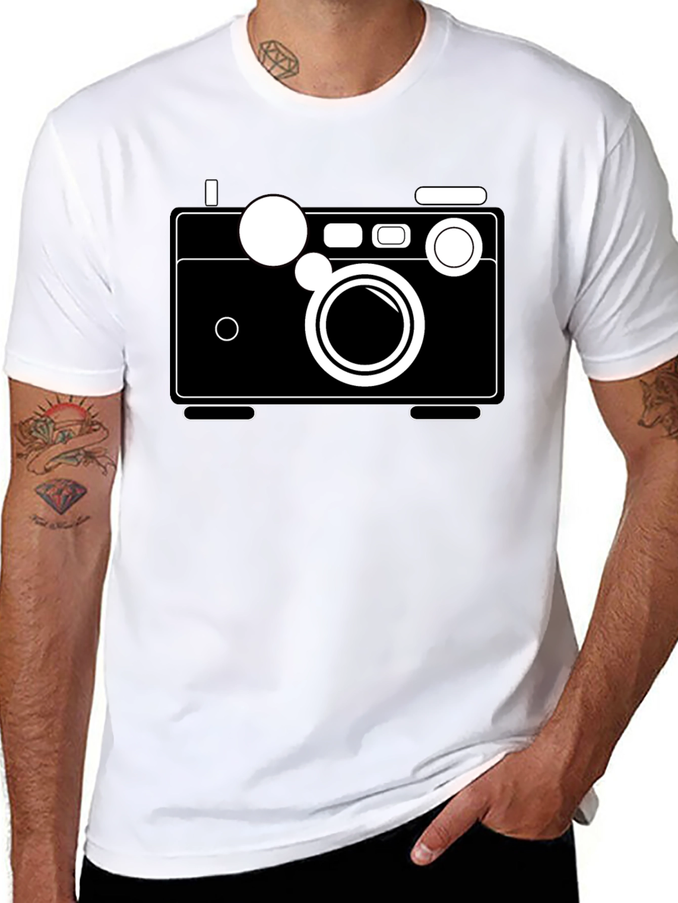 Retro Camera Graphic T-Shirt - Classic Style
