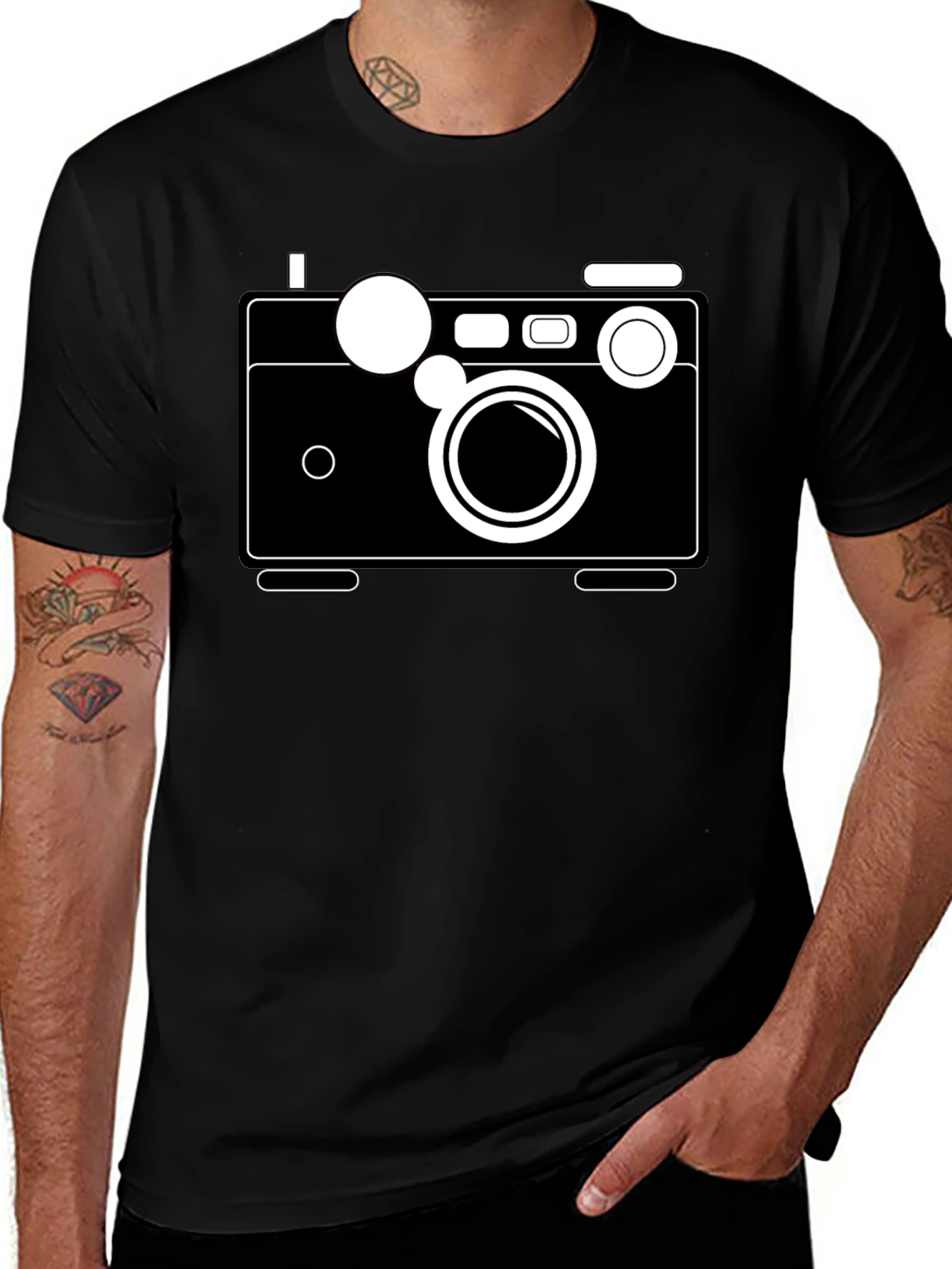 Retro Camera Graphic T-Shirt - Classic Style