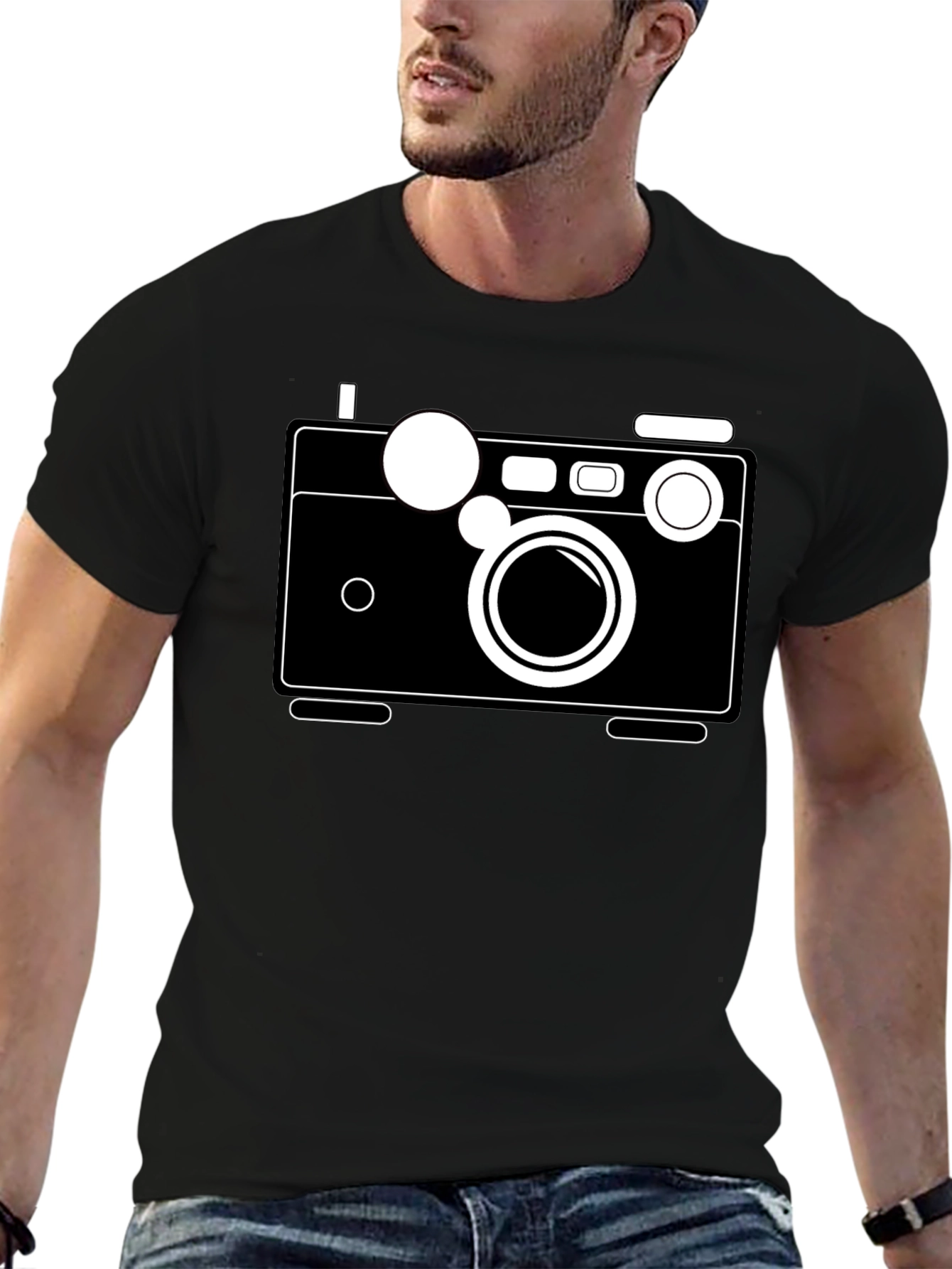 Retro Camera Graphic T-Shirt - Classic Style