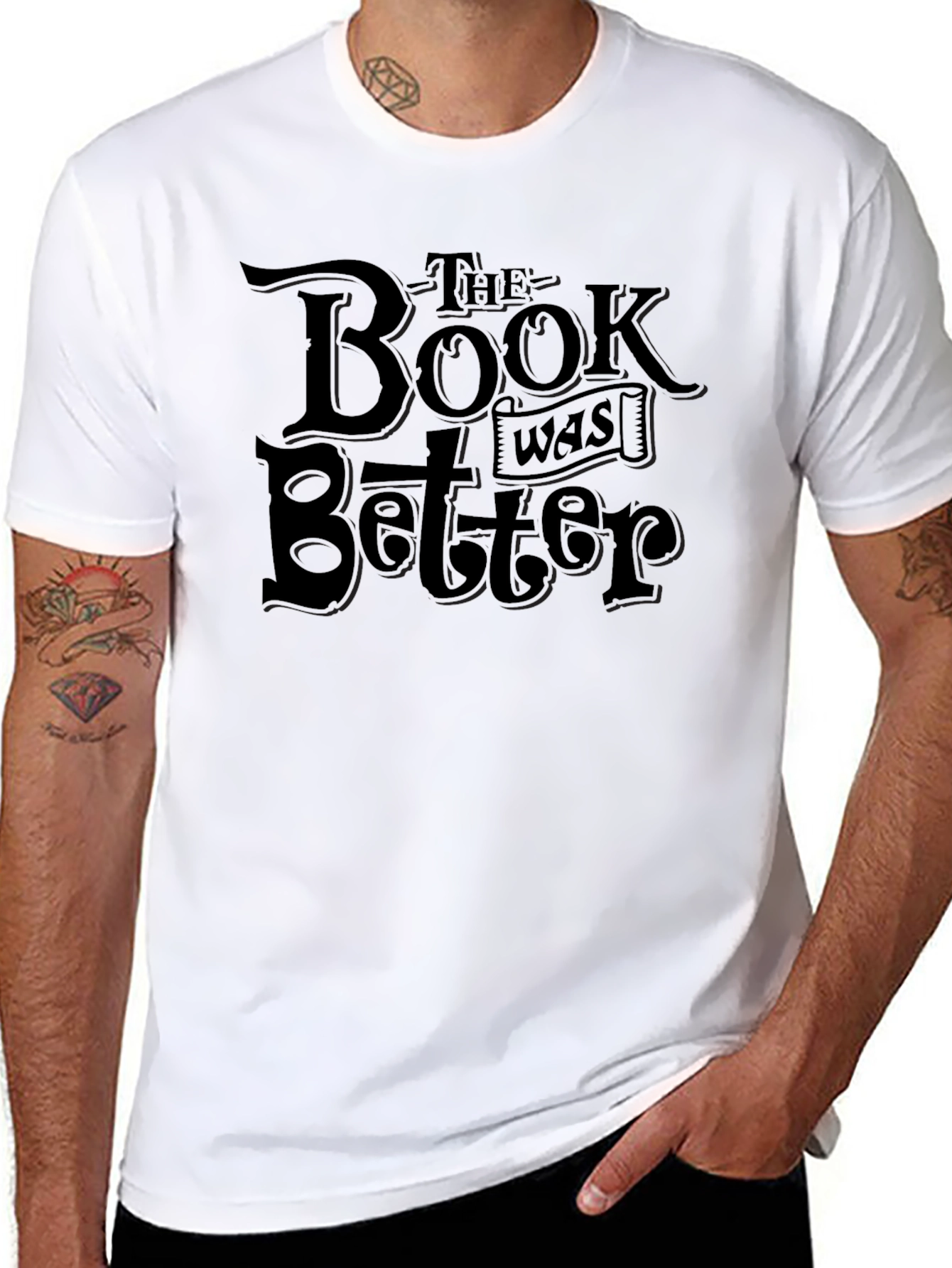 The Book Was Better Black Graphic Tee