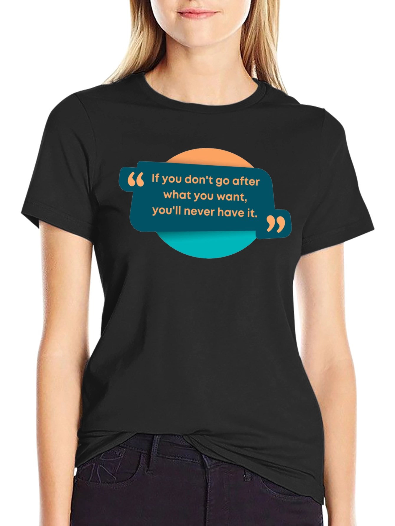 Motivational Quote Graphic Black T-Shirt
