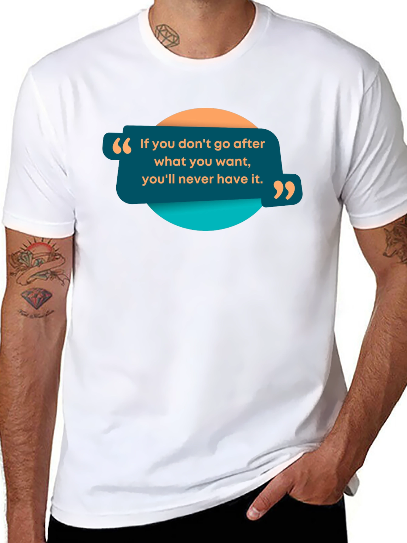 Motivational Quote Graphic Black T-Shirt