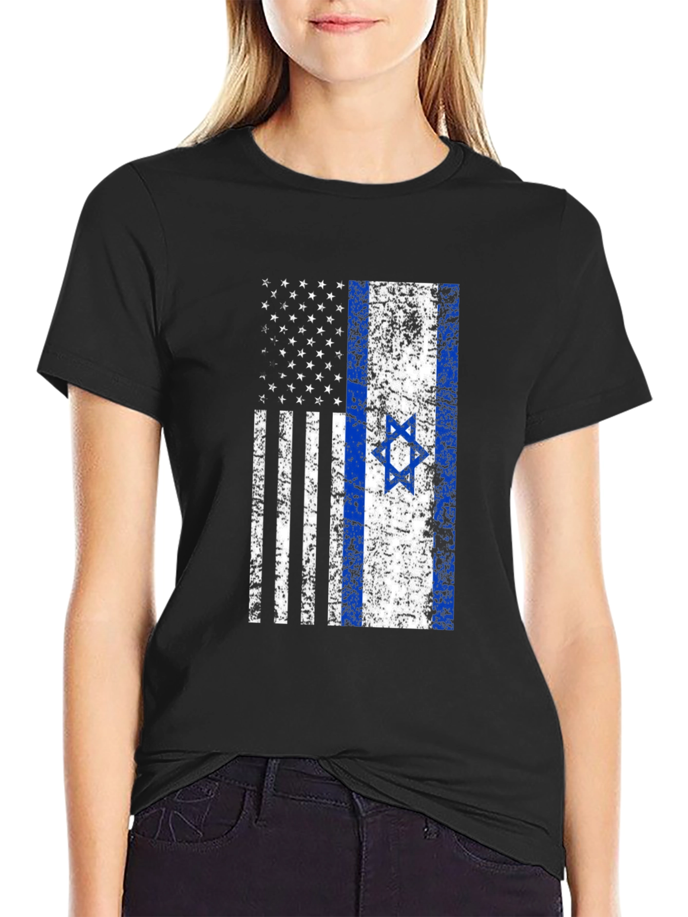 USA Israel Flag Graphic T-Shirt