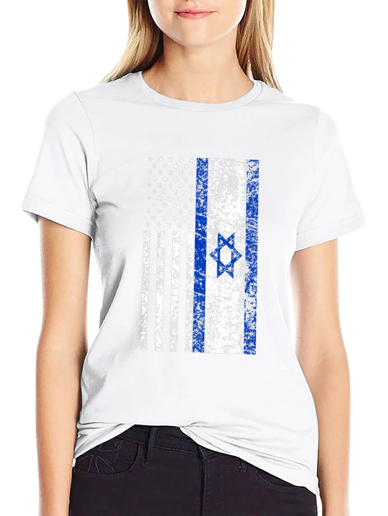 USA Israel Flag Graphic T-Shirt