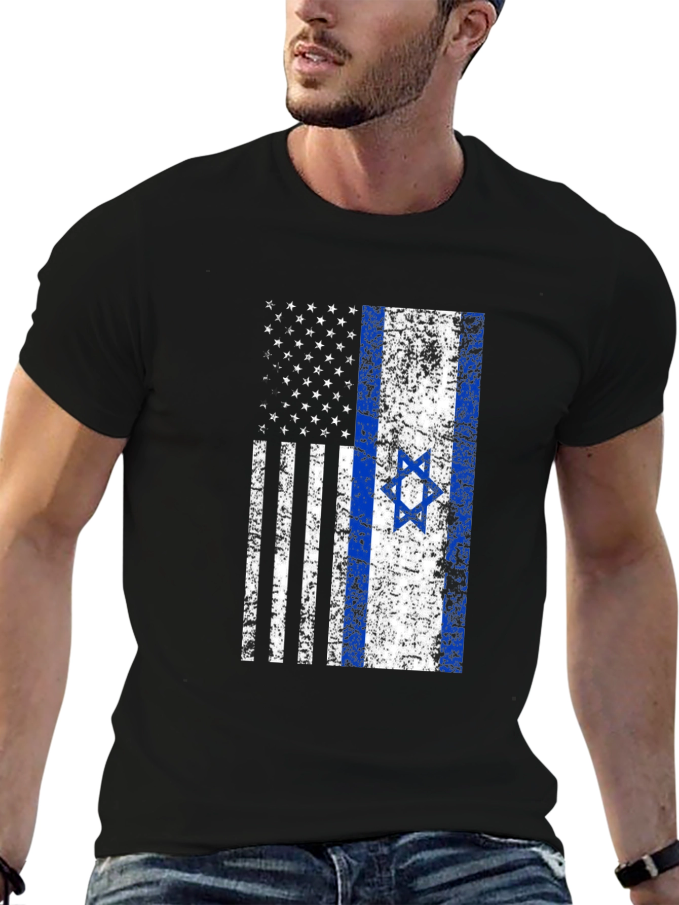 USA Israel Flag Graphic T-Shirt