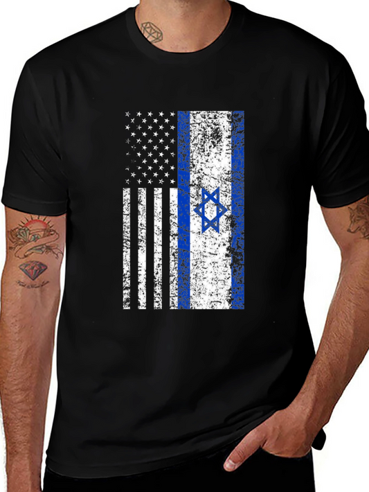 USA Israel Flag Graphic T-Shirt