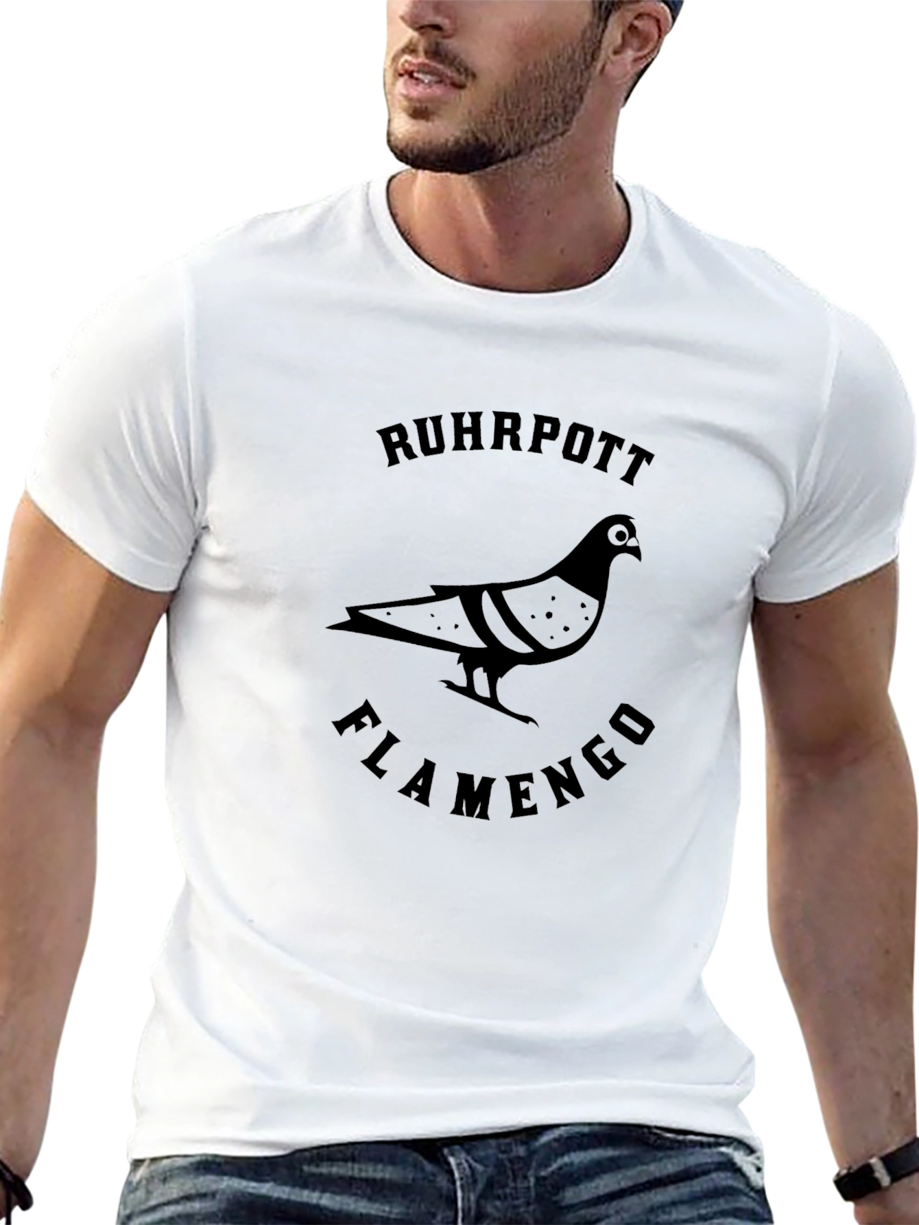 Ruhrpott Flamengo Pigeon Graphic T-Shirt