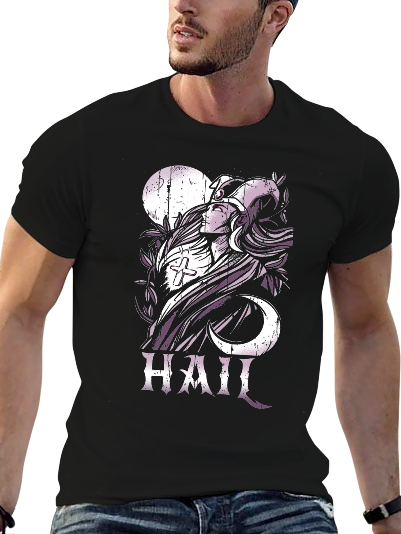Occult Hail Graphic Black T-Shirt