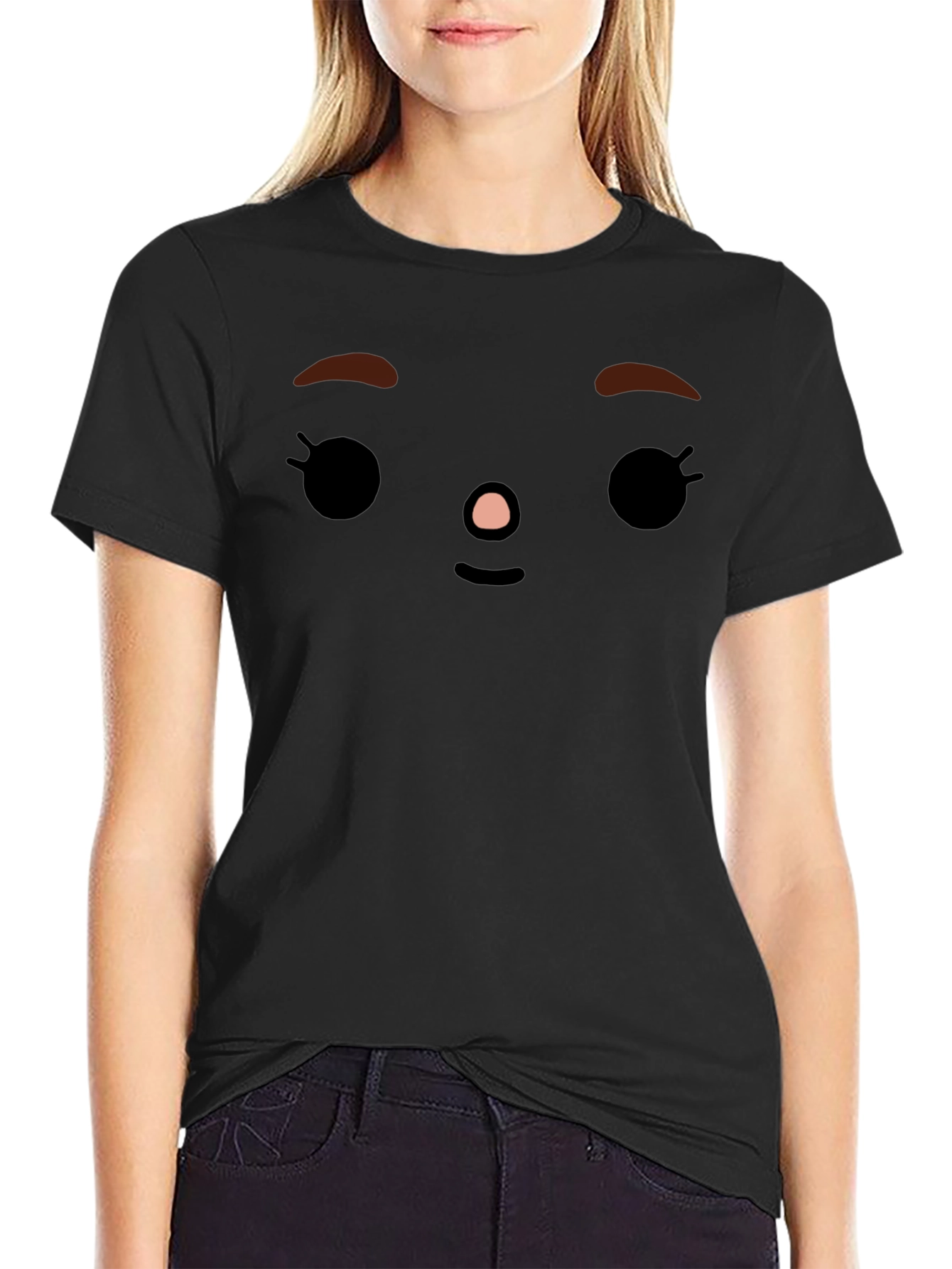 Toca Boca Face Graphic Black T-Shirt