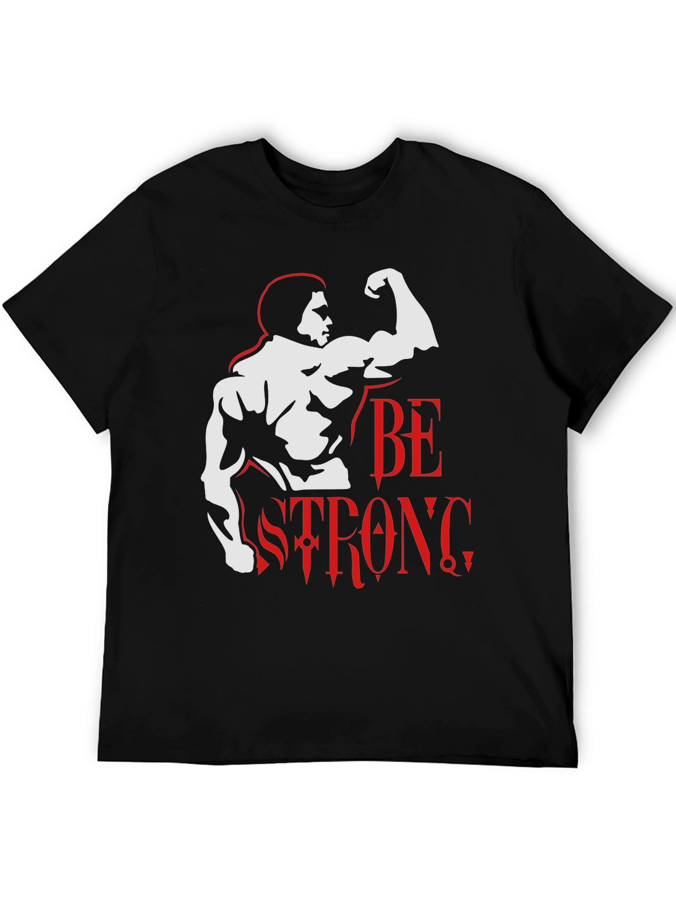 Be Strong Black Graphic T-Shirt