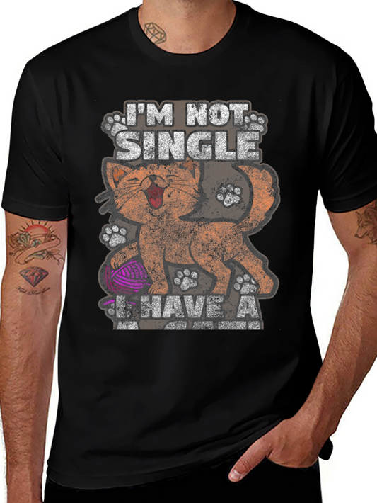 Cat Lover T-Shirt - Not Single I Have A Cat