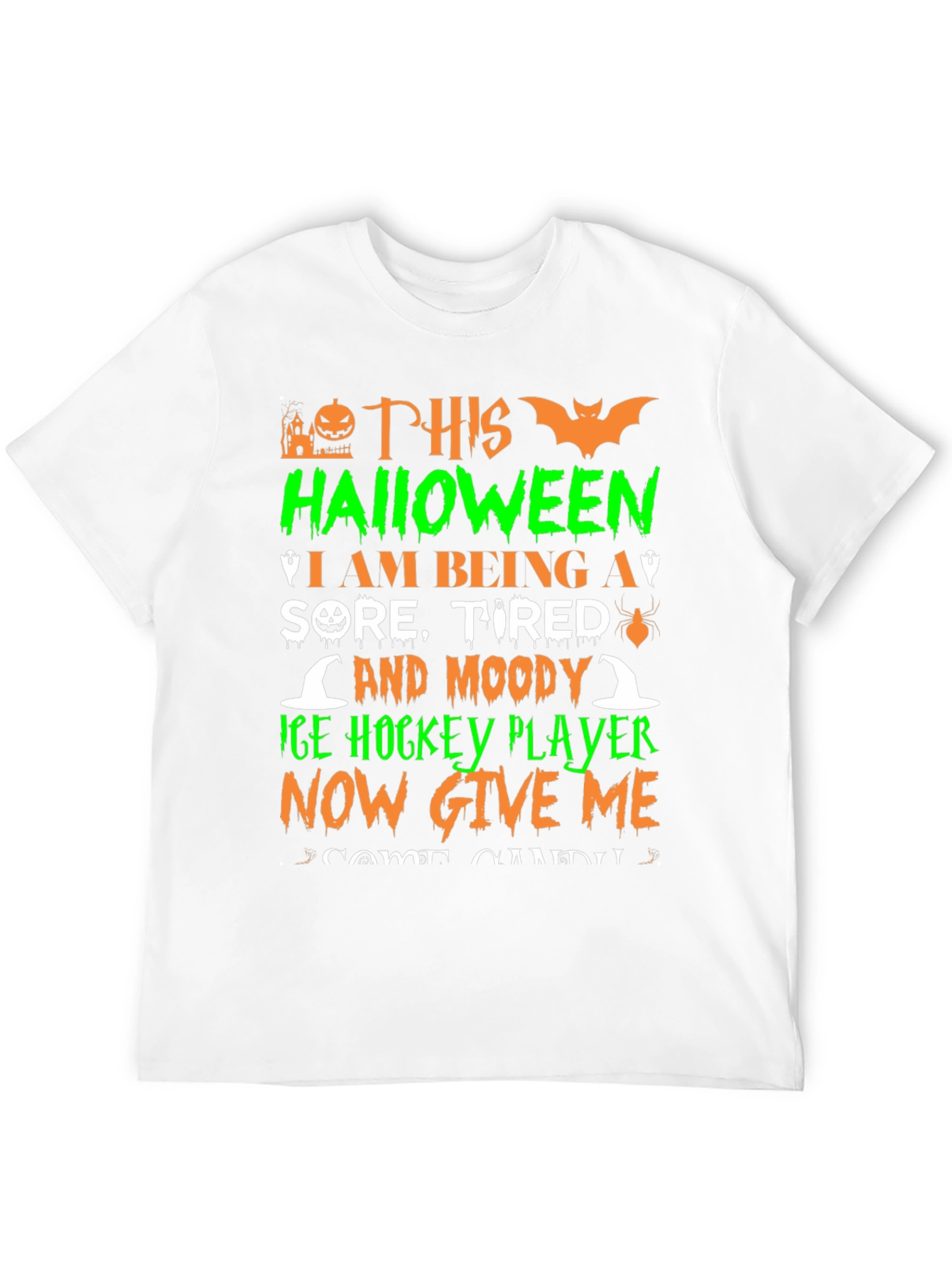 Halloween Ice Hockey Player T-Shirt