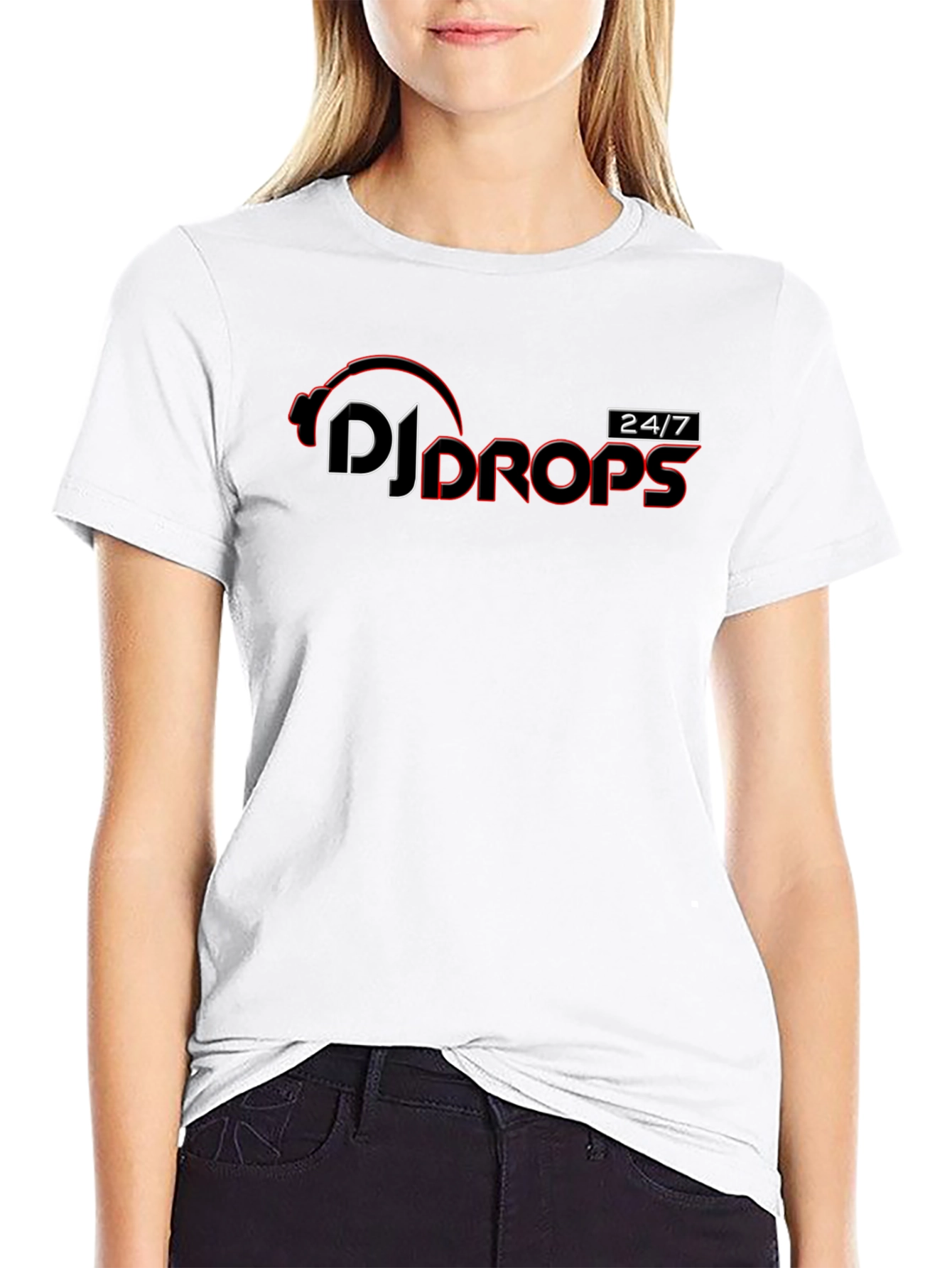 DJ Drops Black Graphic Tee