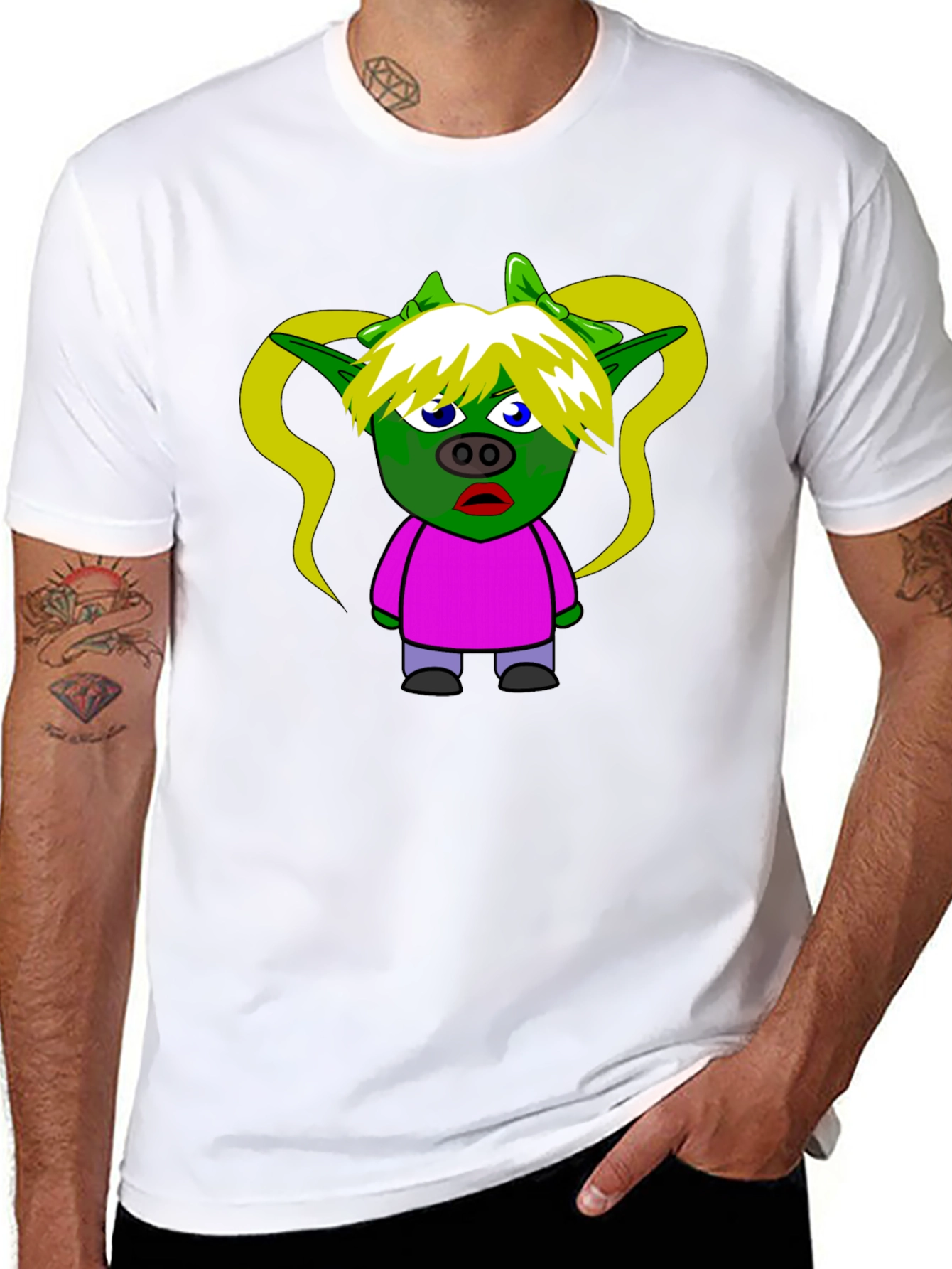 Cartoon Goblin T-Shirt - Black