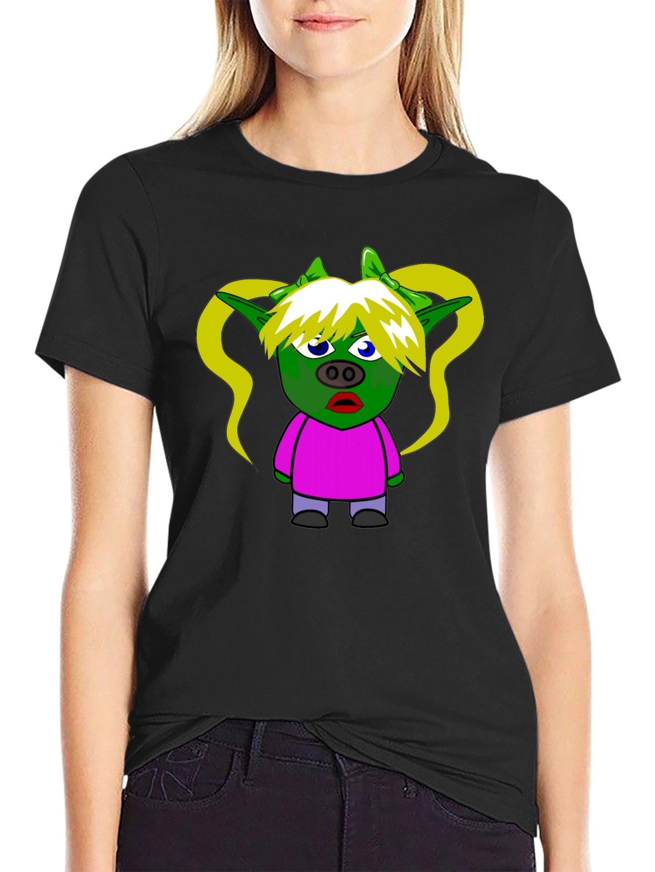 Cartoon Goblin T-Shirt - Black