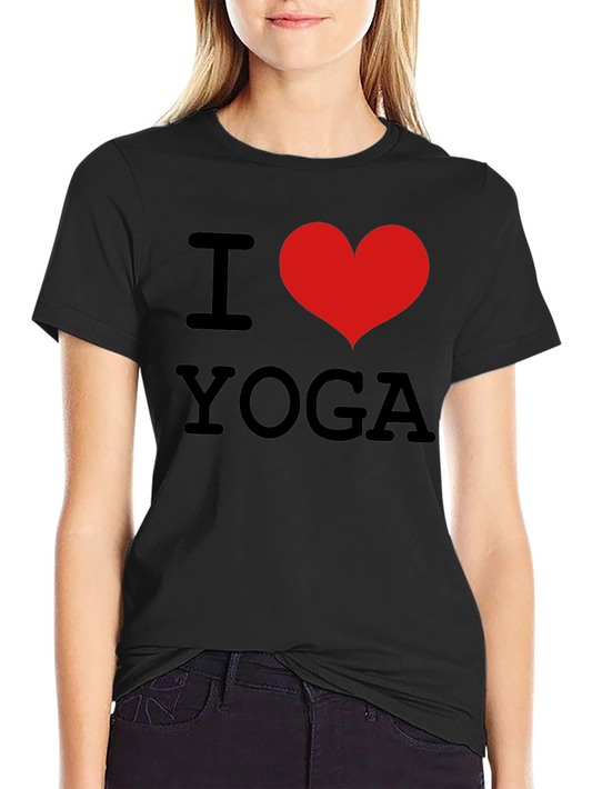 I Heart Yoga Black T-Shirt