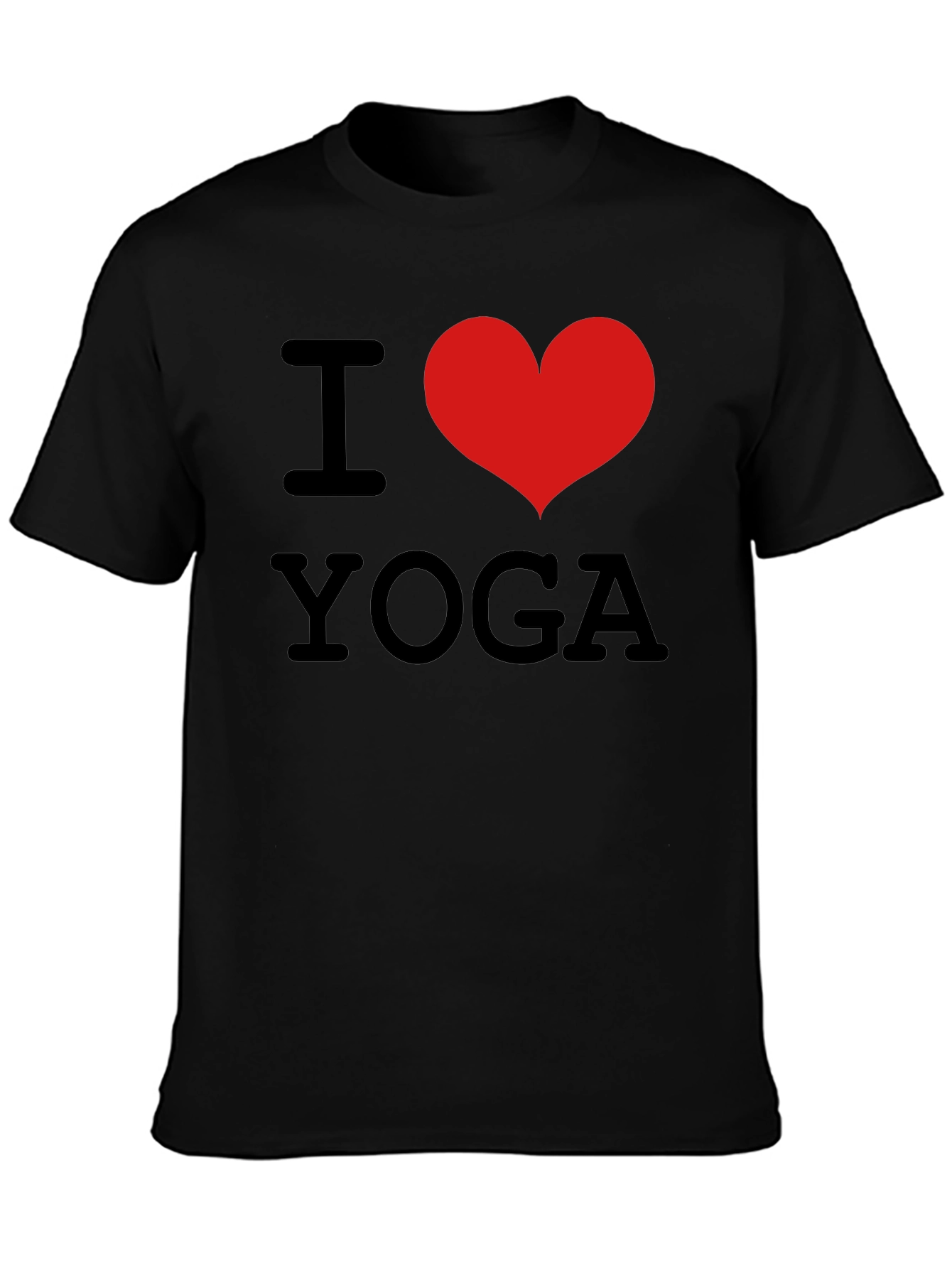 I Heart Yoga Black T-Shirt