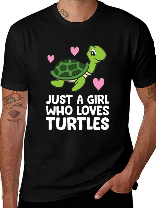 Cute Turtle Lover Tee - Just A Girl Who Loves Turtles