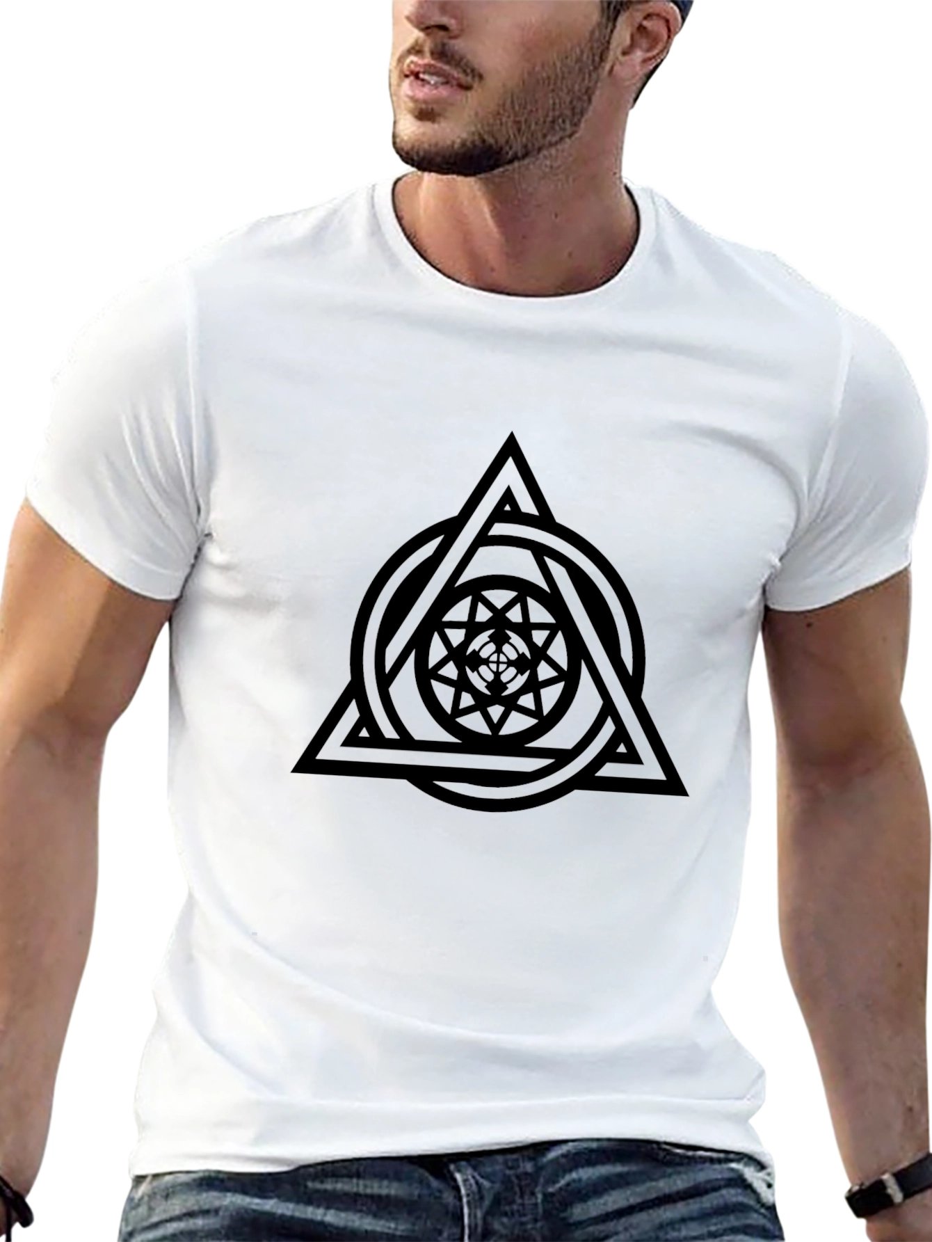 Geometric Triangle Graphic T-Shirt