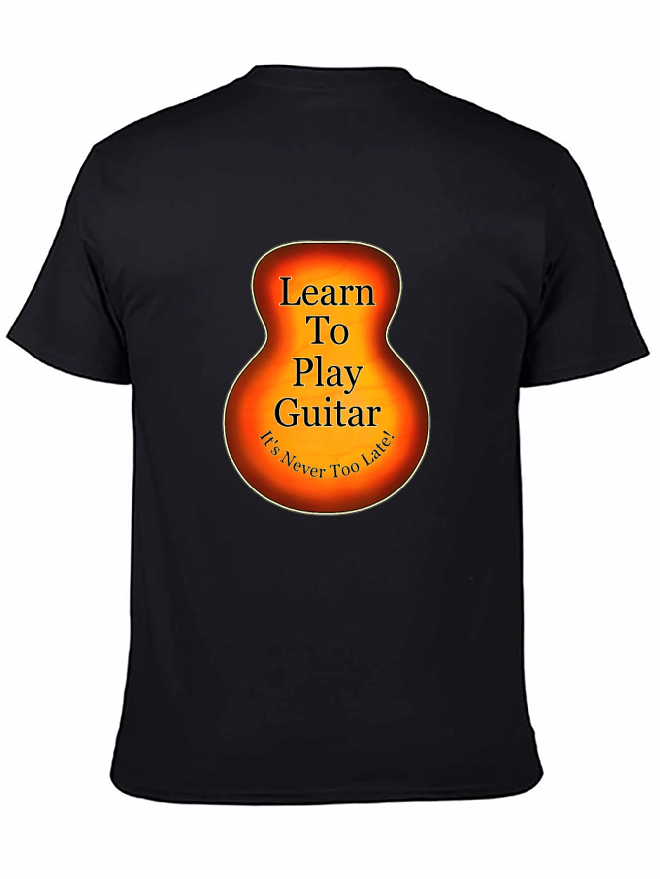 Learn Guitar Tee - Guitar Silhouette Graphic T-Shirt