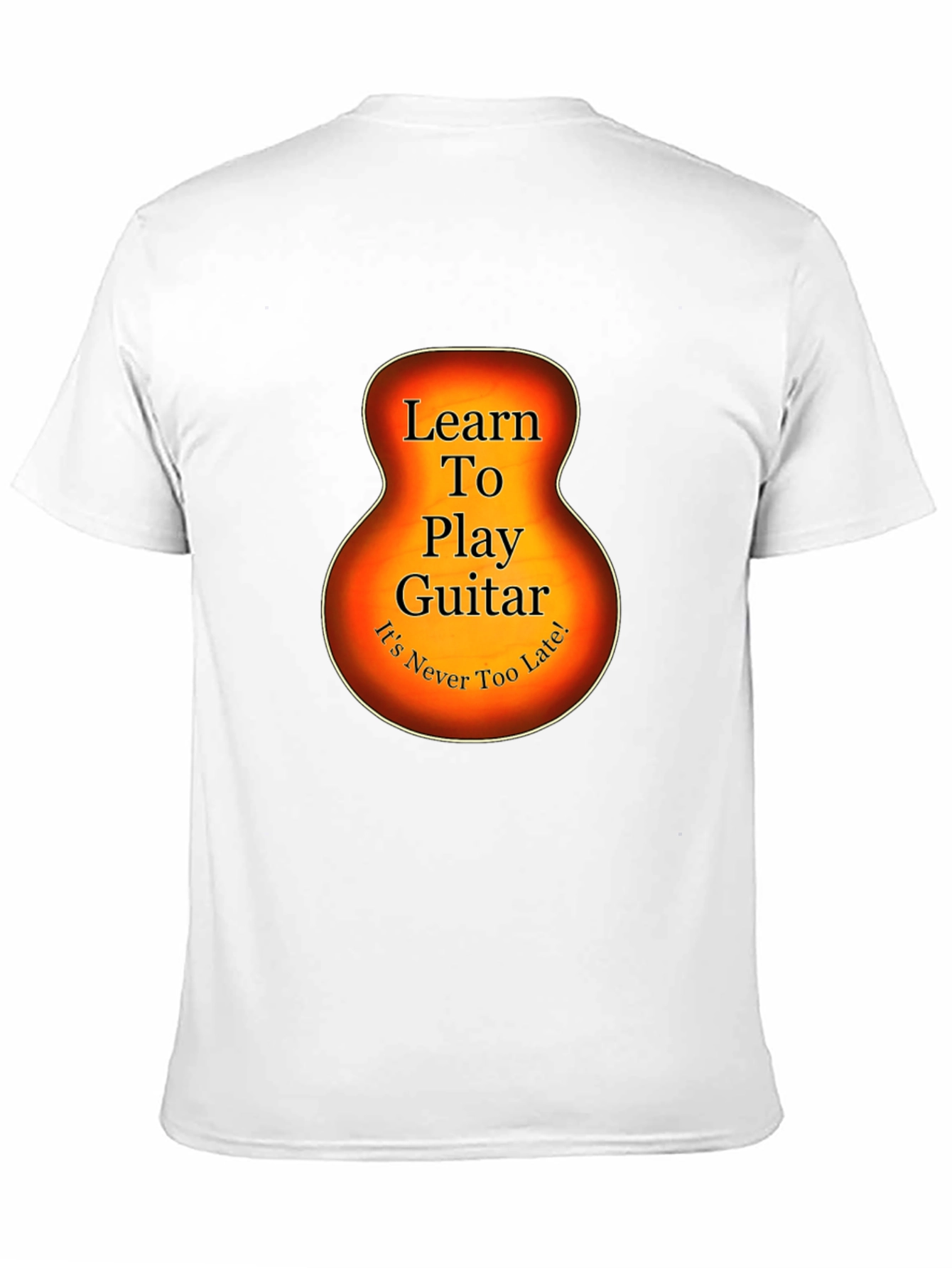 Learn Guitar Tee - Guitar Silhouette Graphic T-Shirt