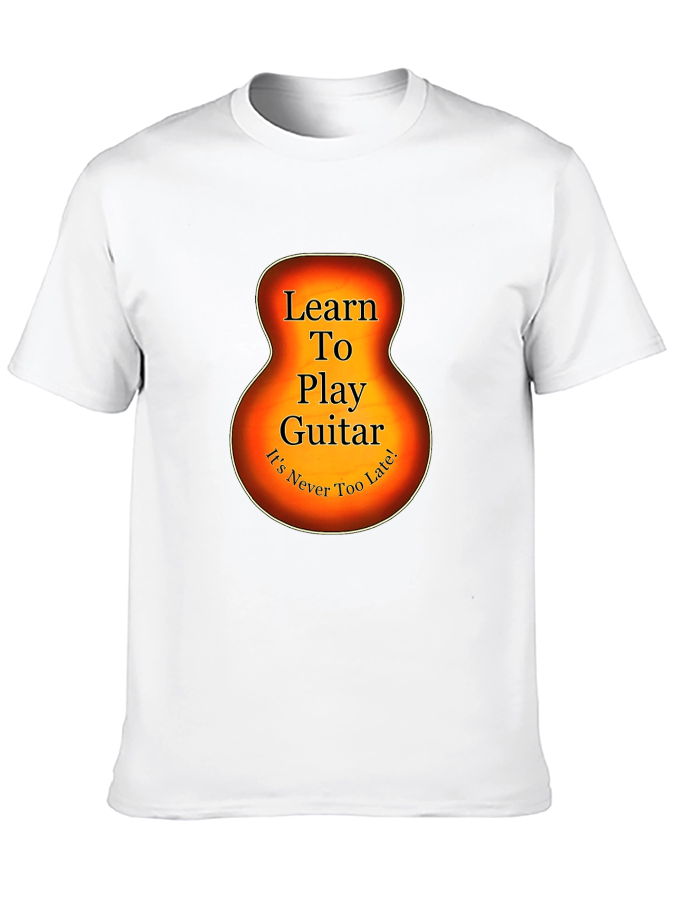 Learn Guitar Tee - Guitar Silhouette Graphic T-Shirt
