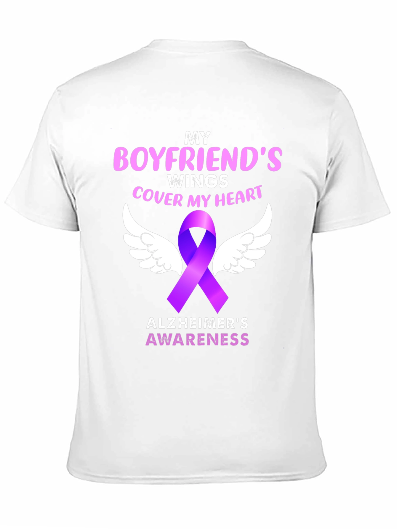 Boyfriends Wings Alzheimers Awareness T-Shirt