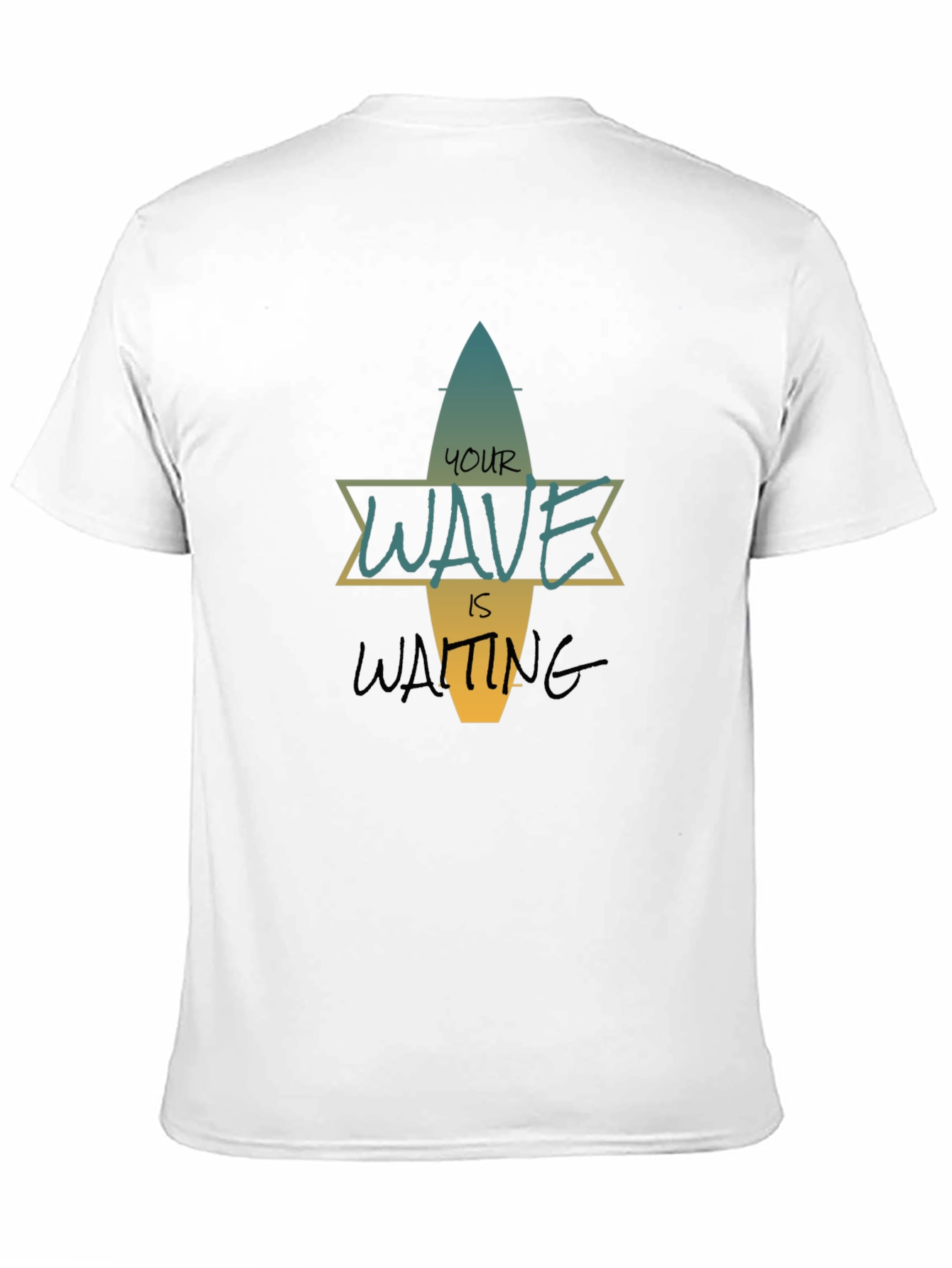 Your Wave Is Waiting Black Graphic T-Shirt