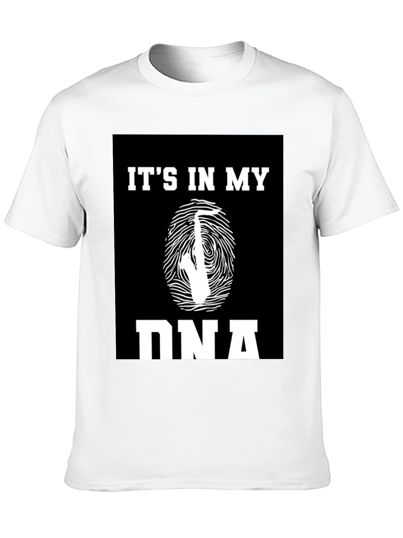 Its In My DNA Saxophone Black T-Shirt