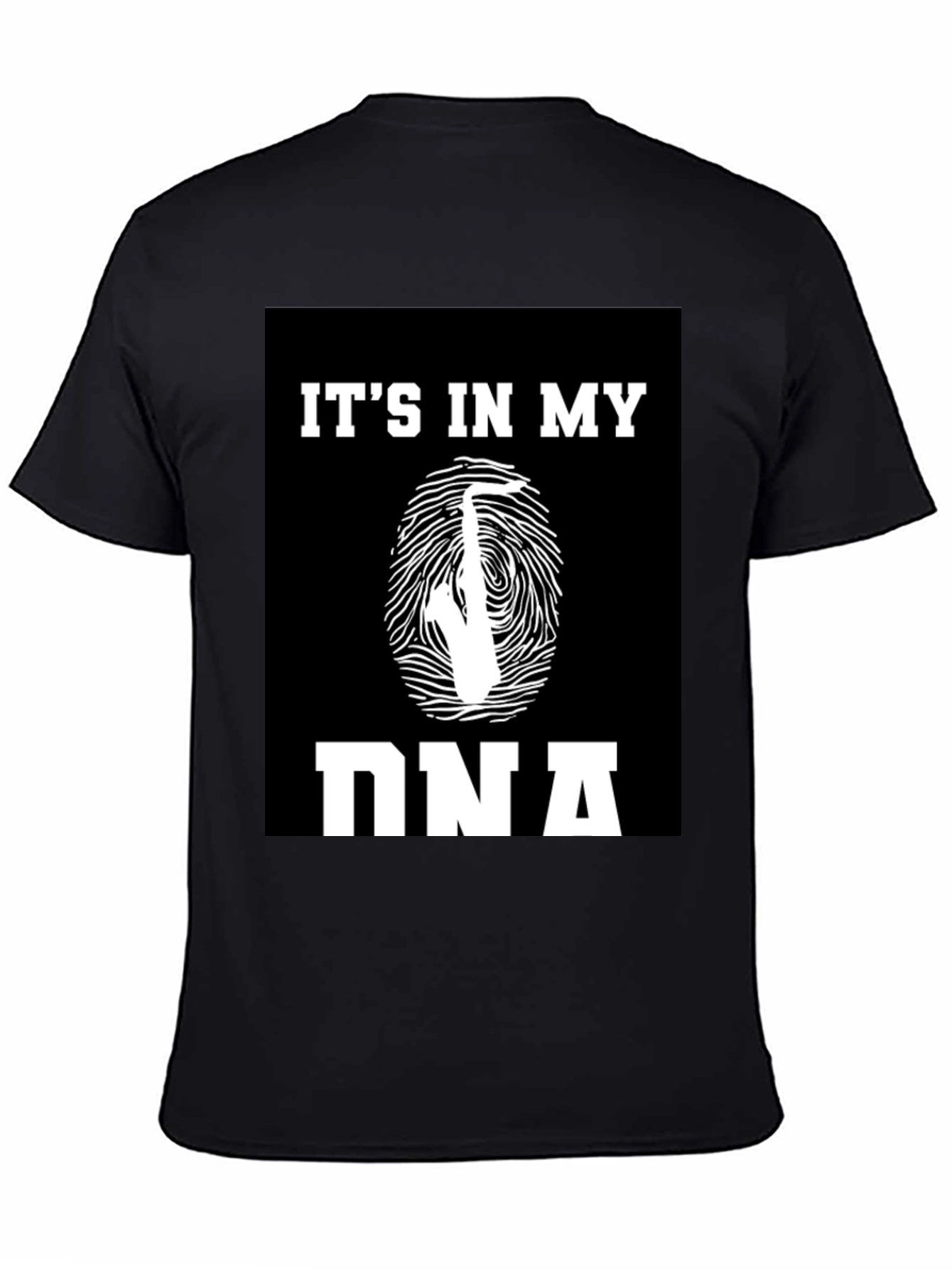 Its In My DNA Saxophone Black T-Shirt